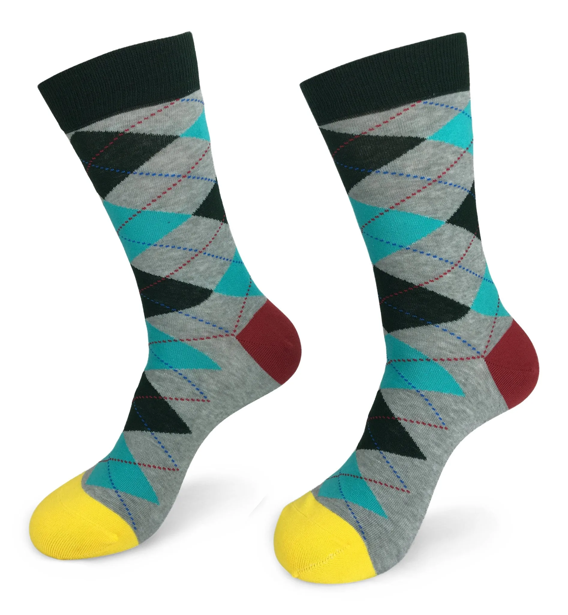 5 Pair Men Matching Fashion Dress Socks Gift Box-Groomsmen Weddings Party Socks