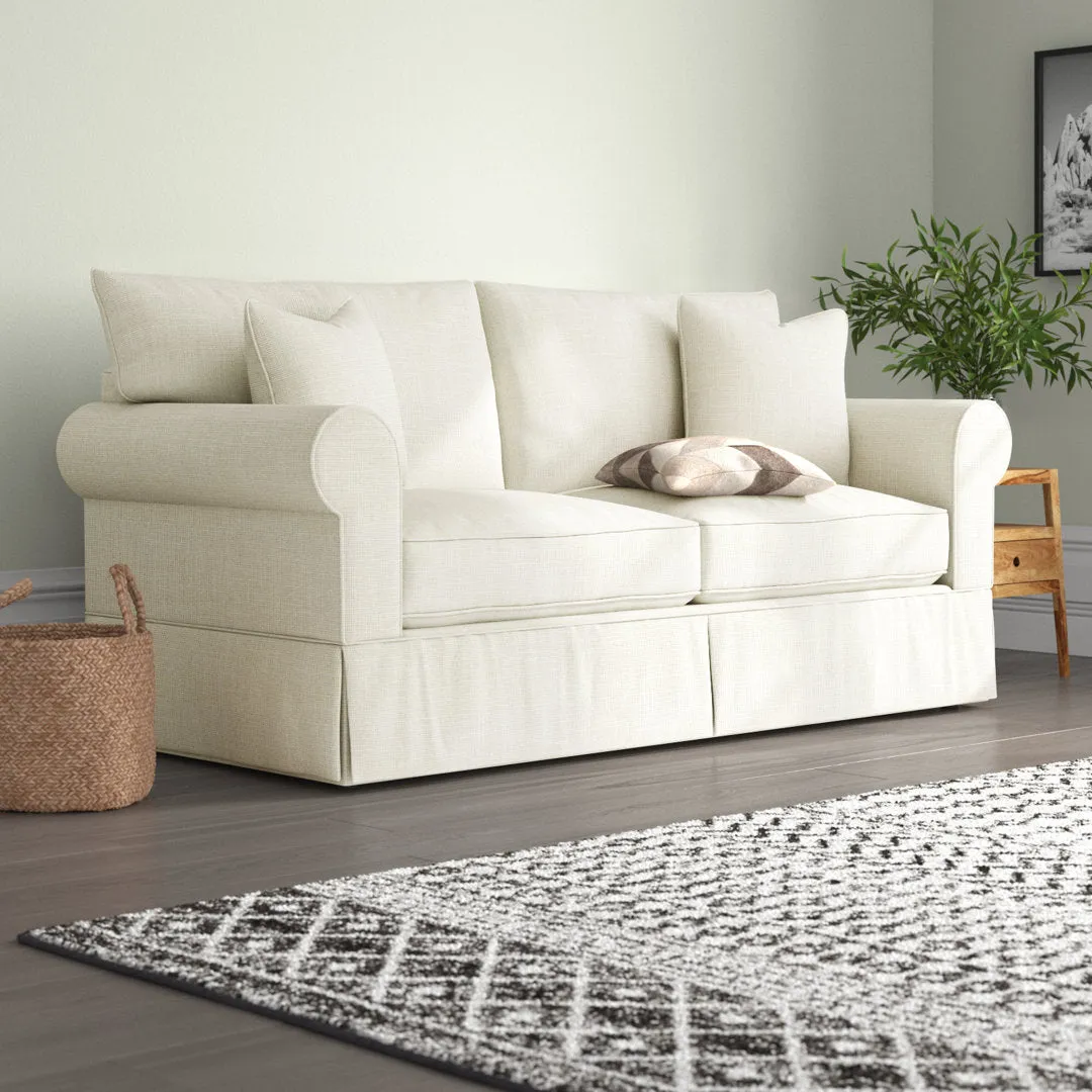 Amari 83" Slipcovered Sofa Wayfair Custom Upholstery™ Fabric: Bayou Natural Washable Canvas