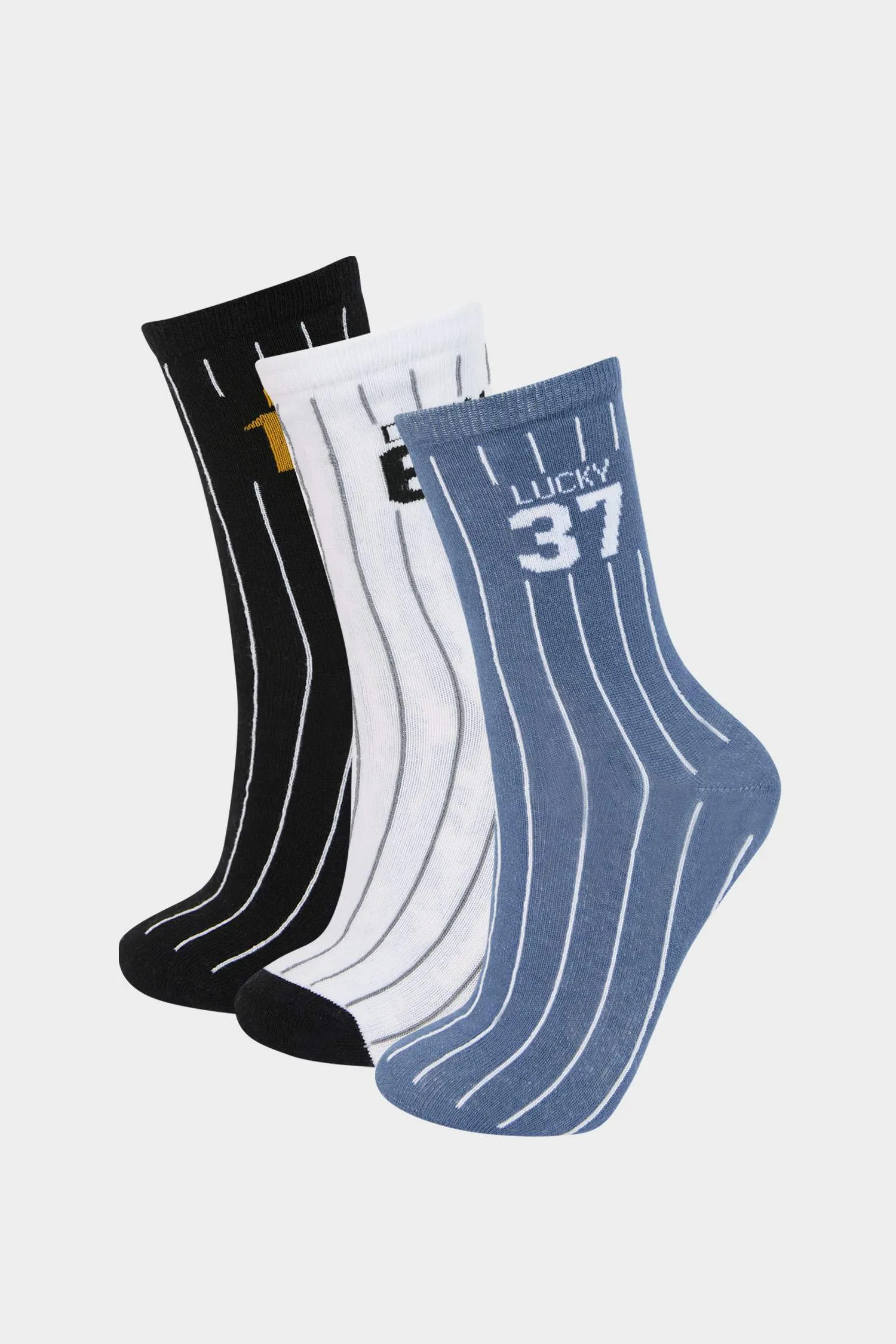 Boy 3 Pcs Cotton Long Socks