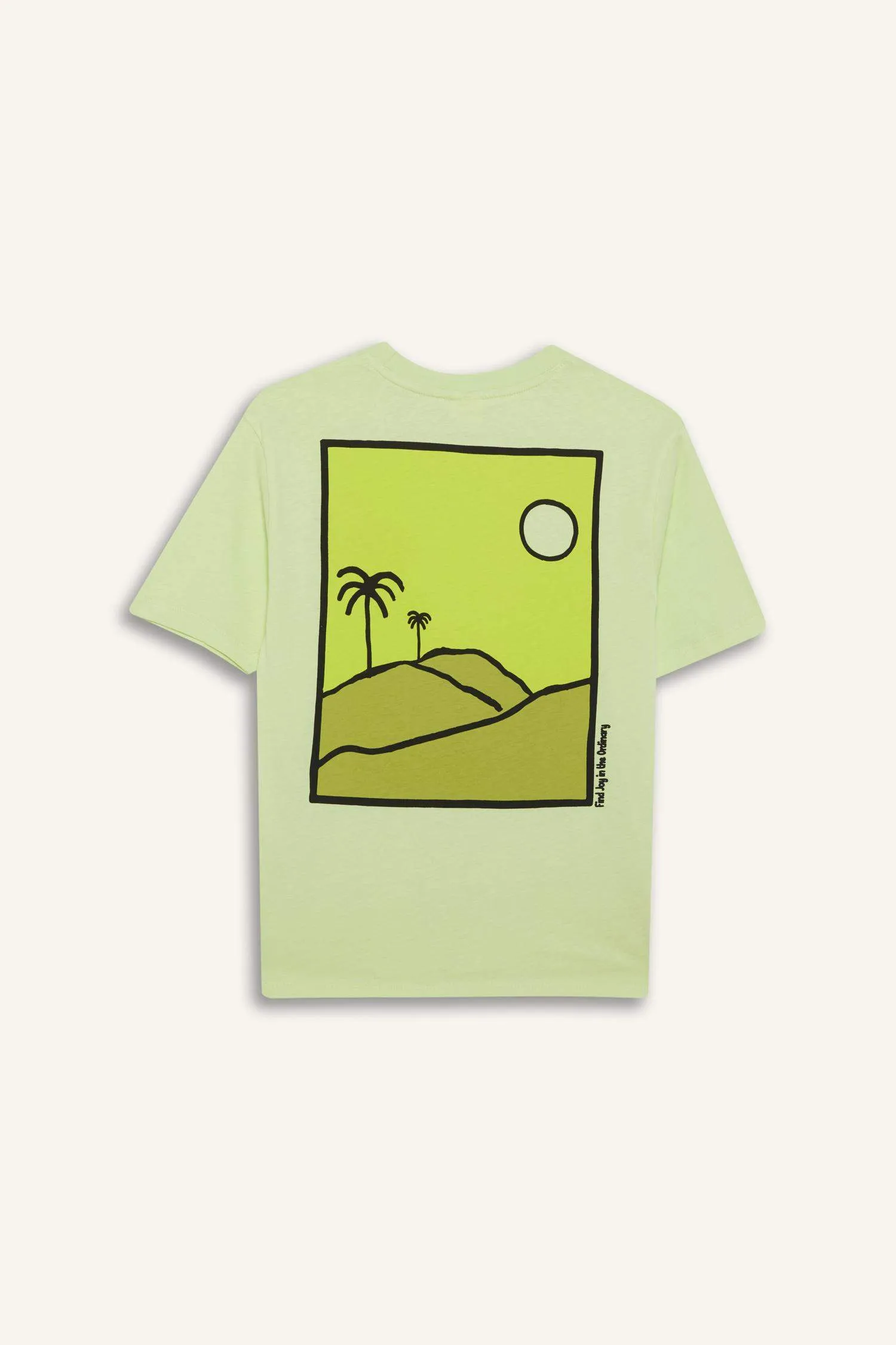 Boy Crew Neck Back Printed Short Sleeve T-Shirt