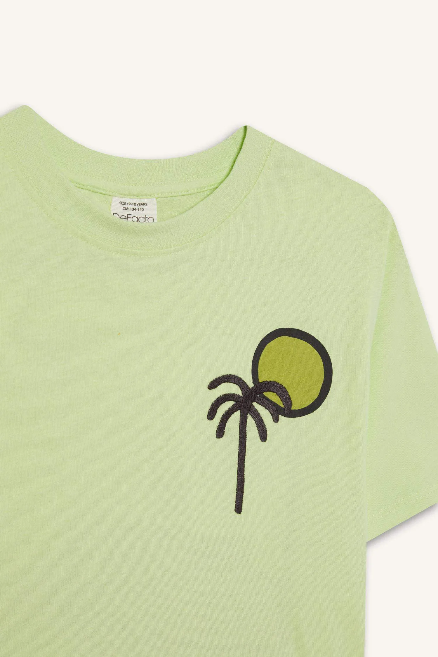Boy Crew Neck Back Printed Short Sleeve T-Shirt