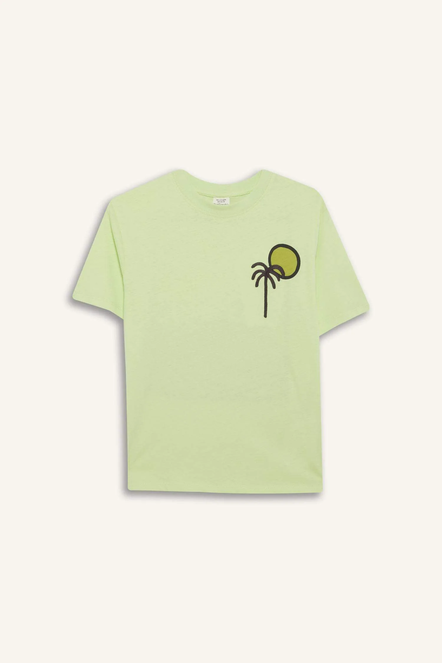 Boy Crew Neck Back Printed Short Sleeve T-Shirt