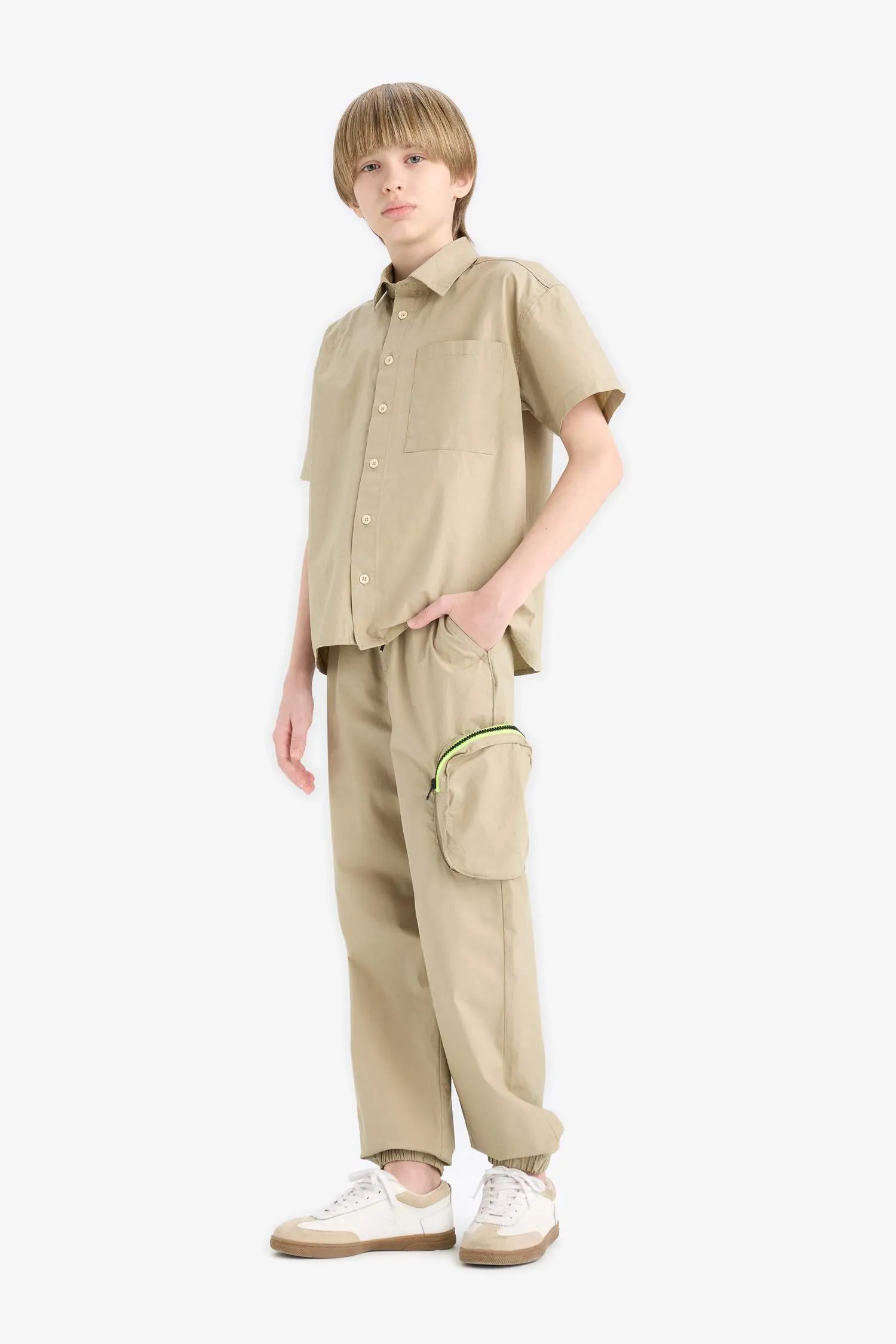 Boy Jogger Leg Parachute Cargo Pants