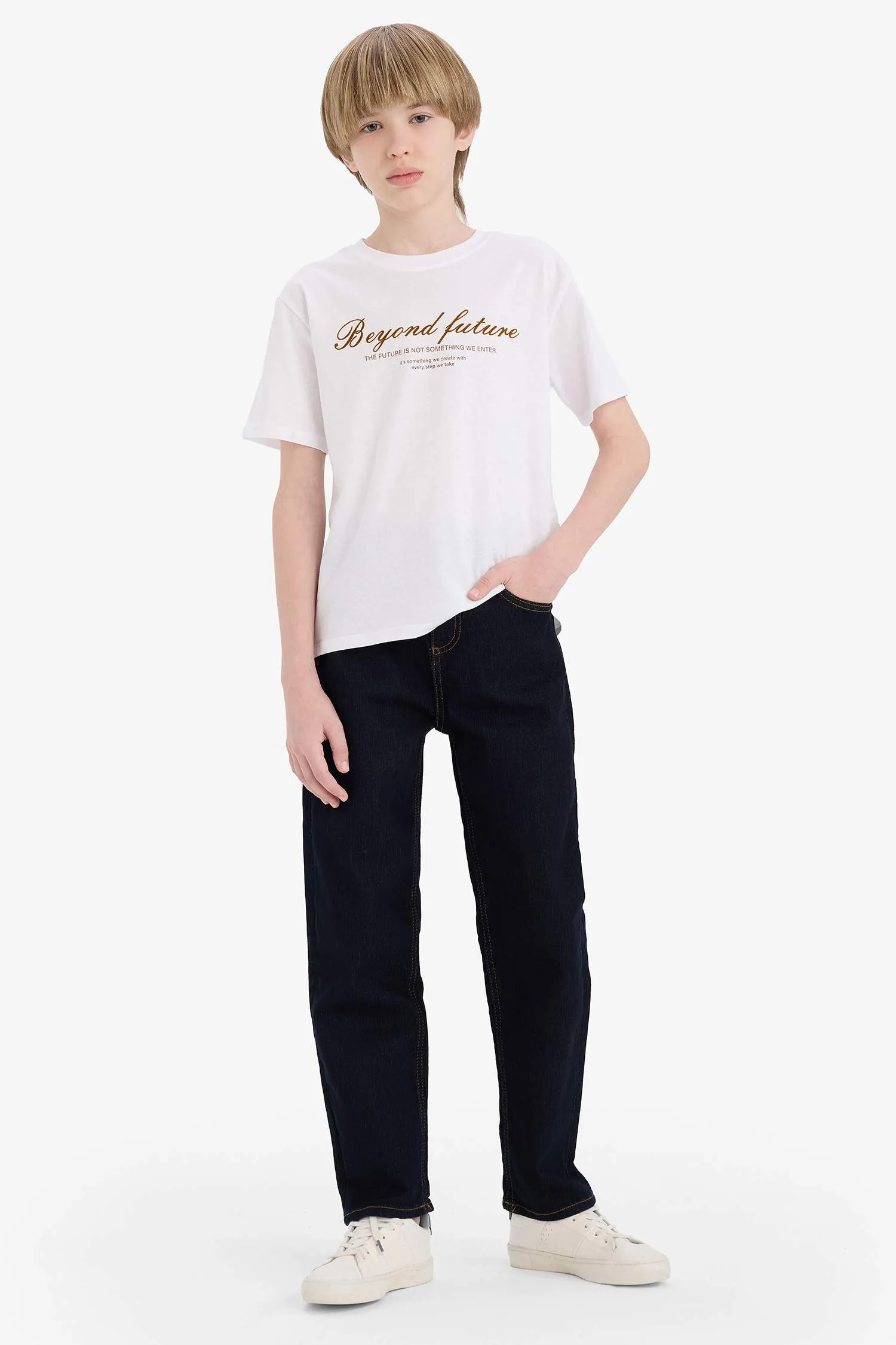 Boy Printed Crew Neck Short Sleeve T-Shirt