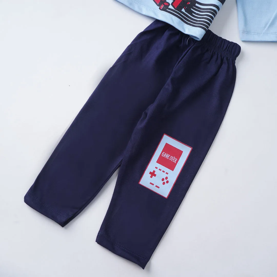 Boys Printed Full Sleeve Suit (Game-Over)