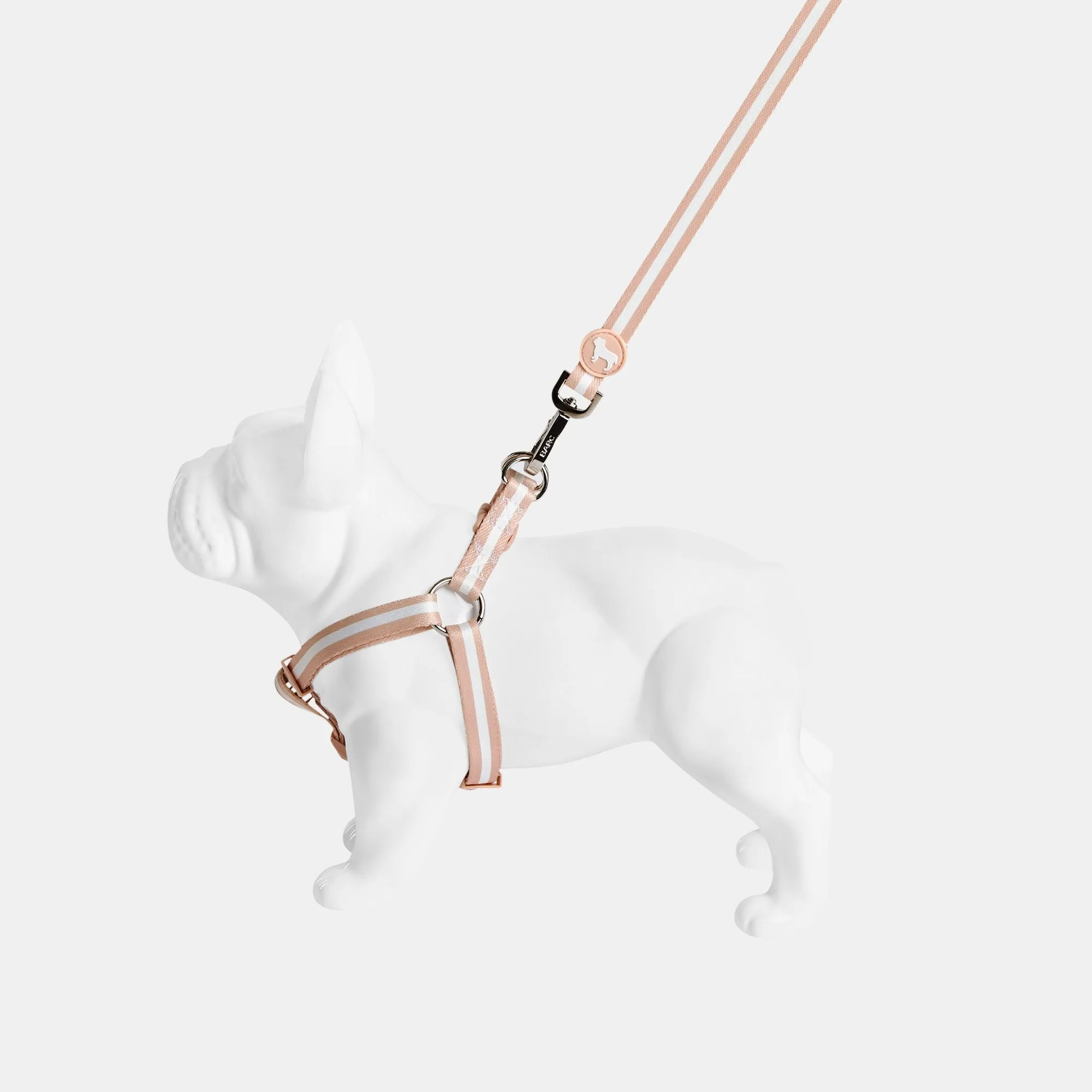 Champagne Stripe Fabric Dog Harness