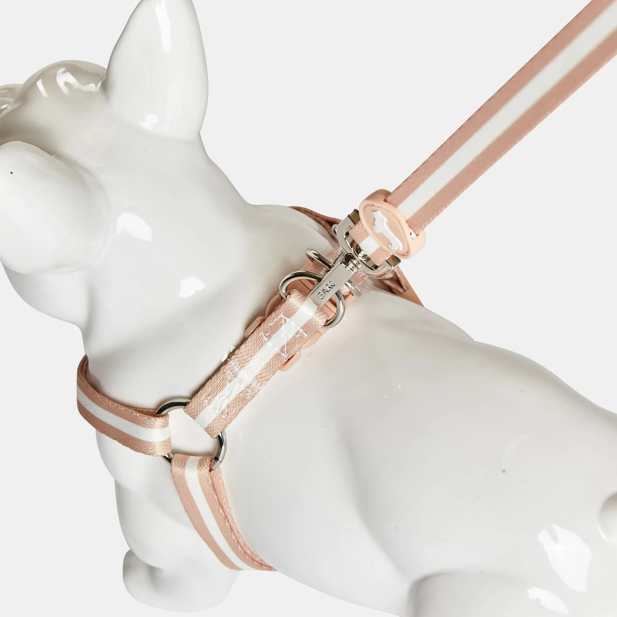 Champagne Stripe Fabric Dog Harness