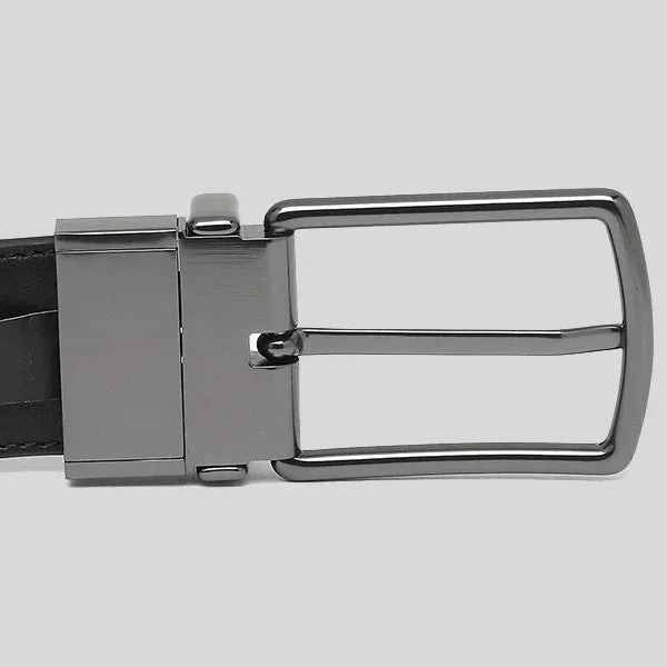 COACH Men's Modern Harness Cut-To-Size Reversible Signature Coated Canvas Belt Black RS-F64825