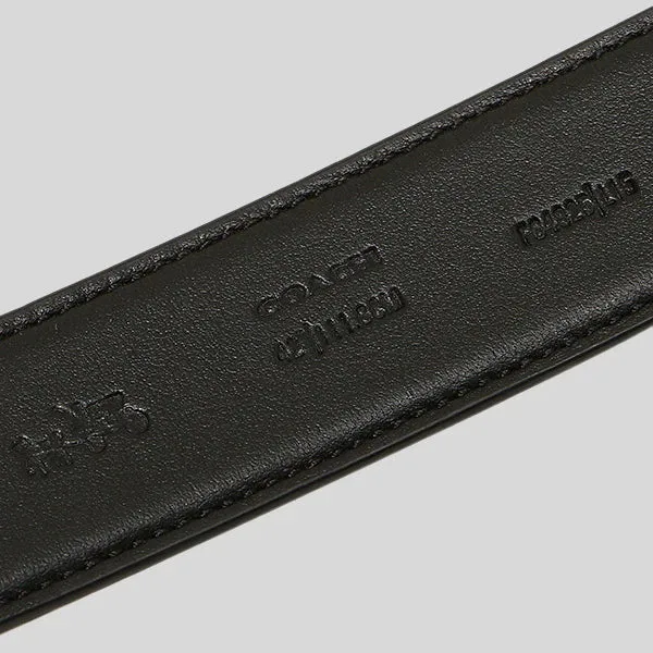 COACH Men's Modern Harness Cut-To-Size Reversible Signature Coated Canvas Belt Black RS-F64825
