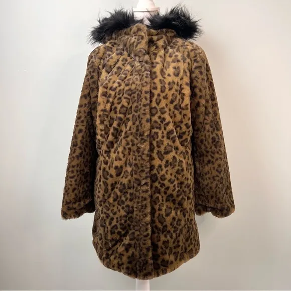 Dennis Basso Reversible Faux Fur Water Resistant Coat