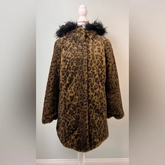 Dennis Basso Reversible Faux Fur Water Resistant Coat