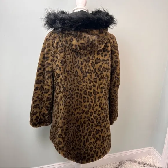 Dennis Basso Reversible Faux Fur Water Resistant Coat