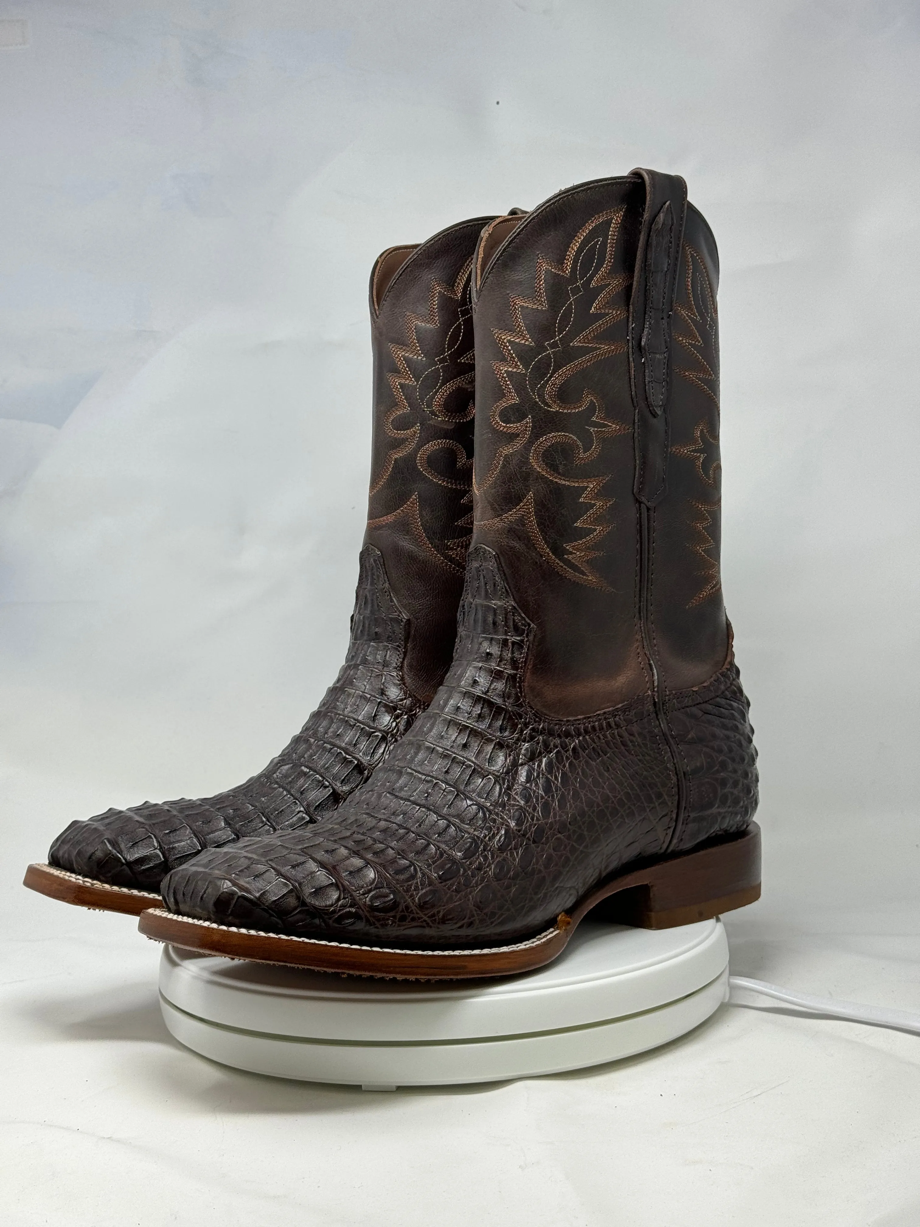 DJ2044 | Don Juan Boots Men's Caiman Back Chocolate H Toe P
