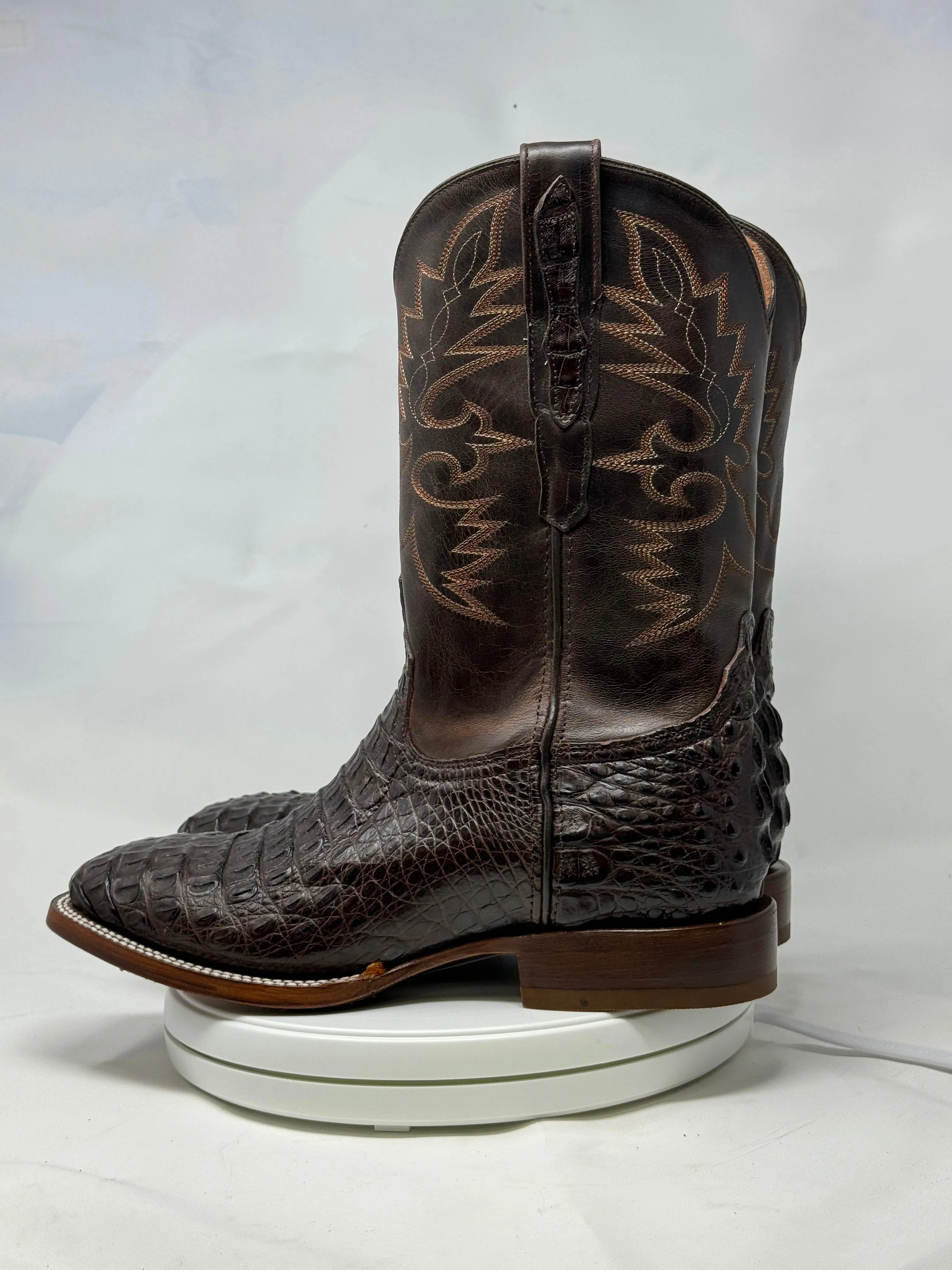 DJ2044 | Don Juan Boots Men's Caiman Back Chocolate H Toe P