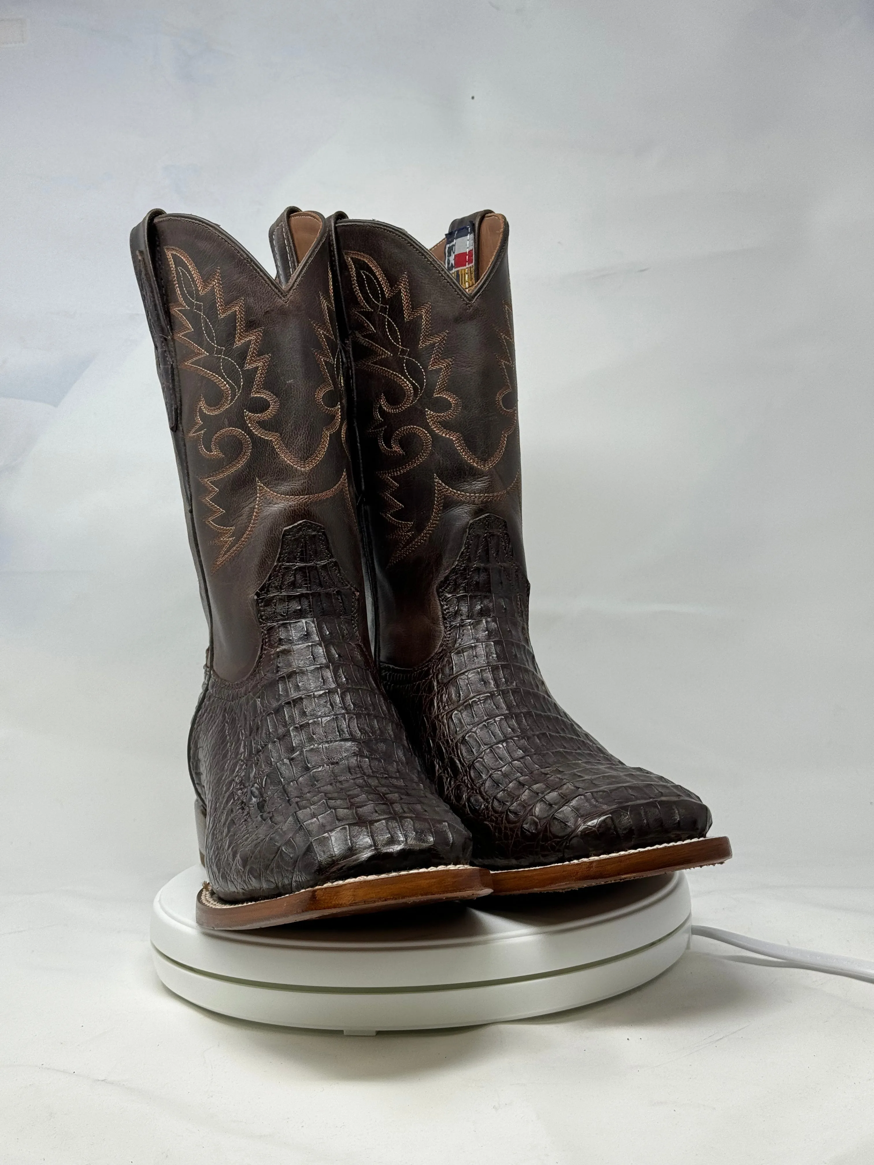DJ2044 | Don Juan Boots Men's Caiman Back Chocolate H Toe P
