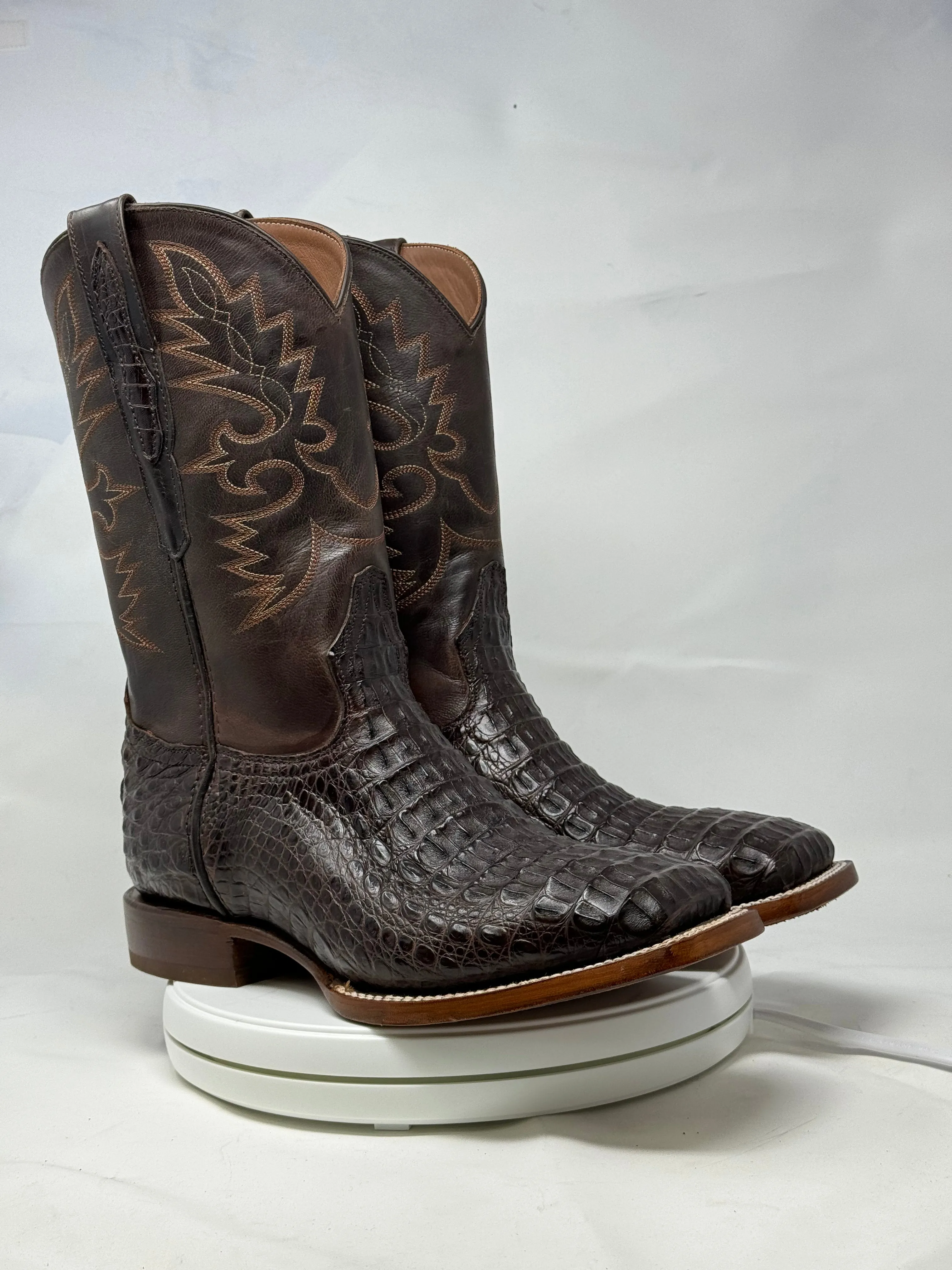 DJ2044 | Don Juan Boots Men's Caiman Back Chocolate H Toe P
