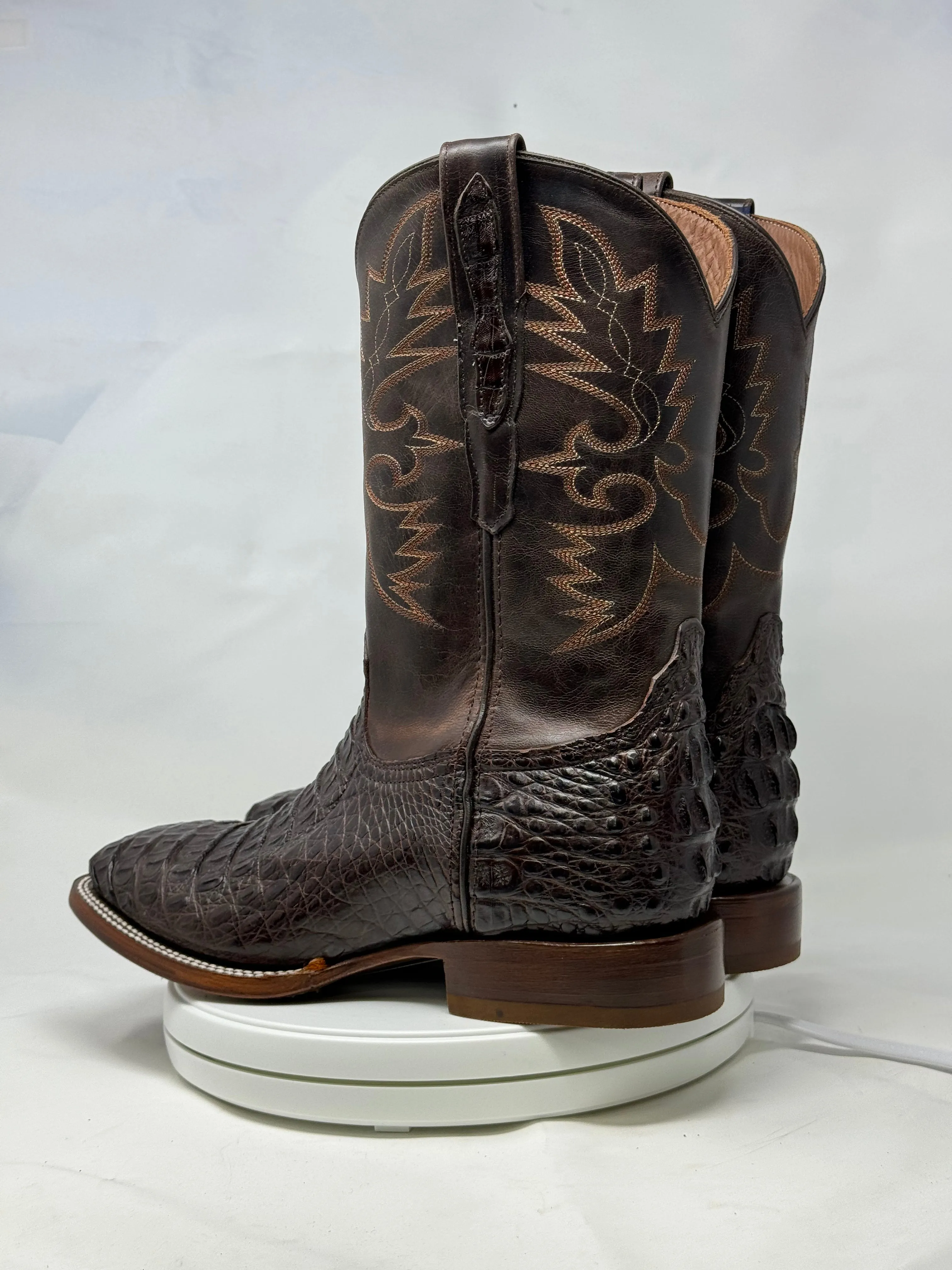 DJ2044 | Don Juan Boots Men's Caiman Back Chocolate H Toe P