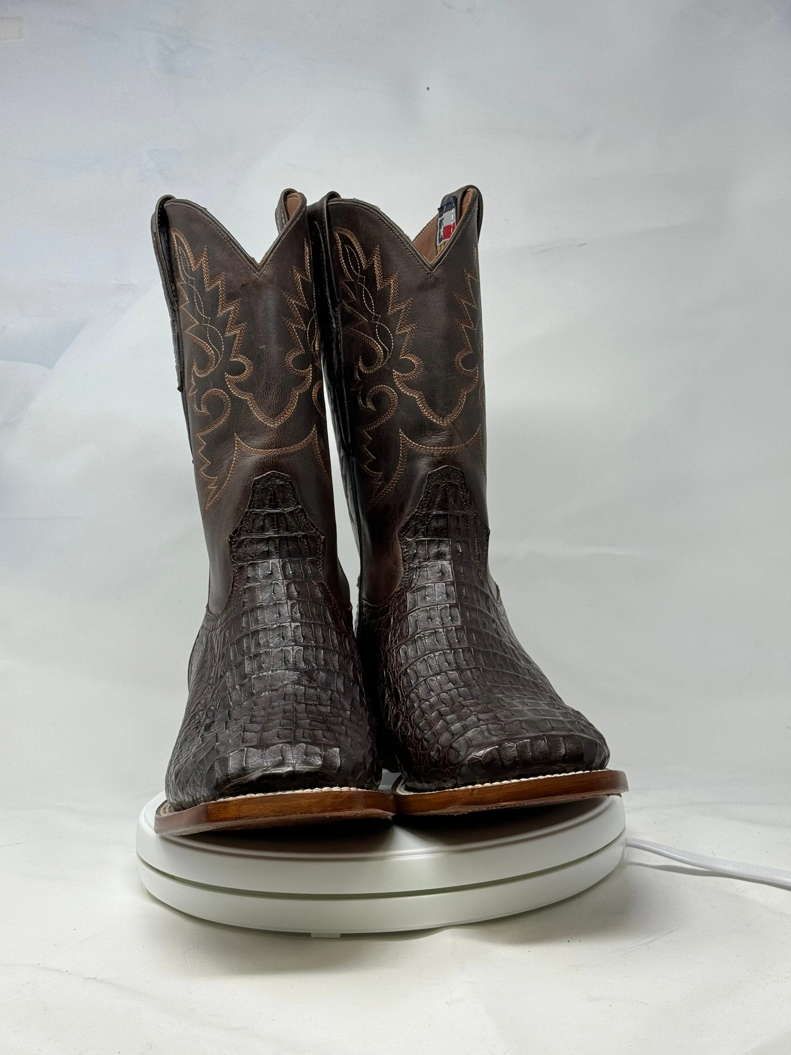 DJ2044 | Don Juan Boots Men's Caiman Back Chocolate H Toe P