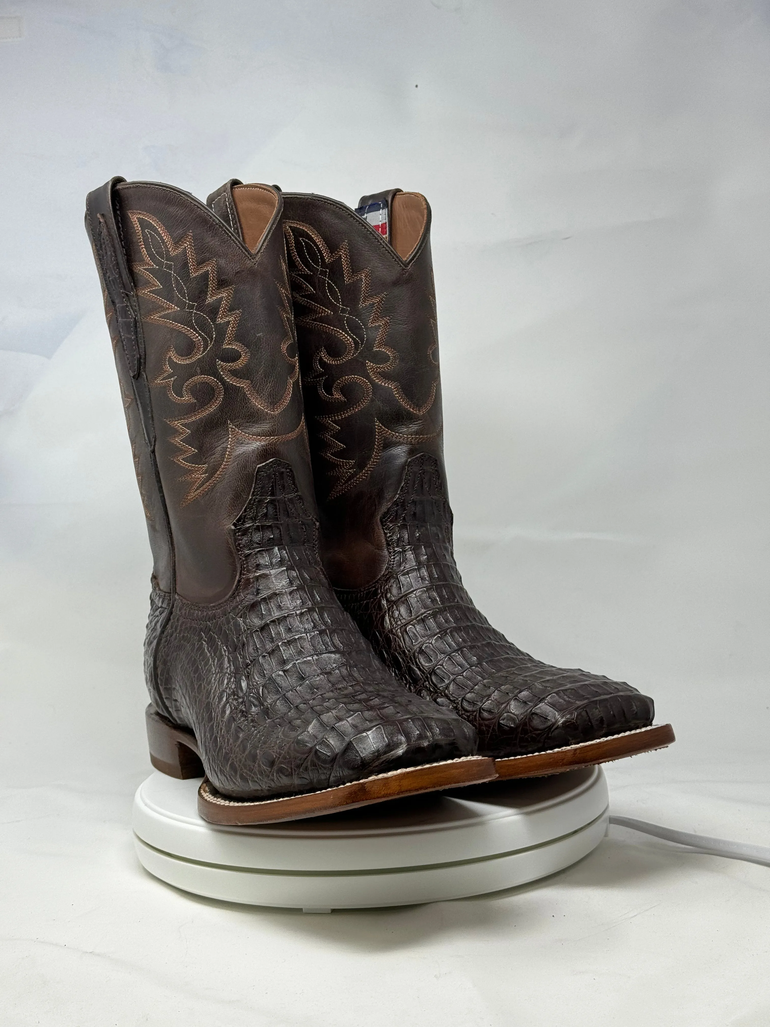 DJ2044 | Don Juan Boots Men's Caiman Back Chocolate H Toe P