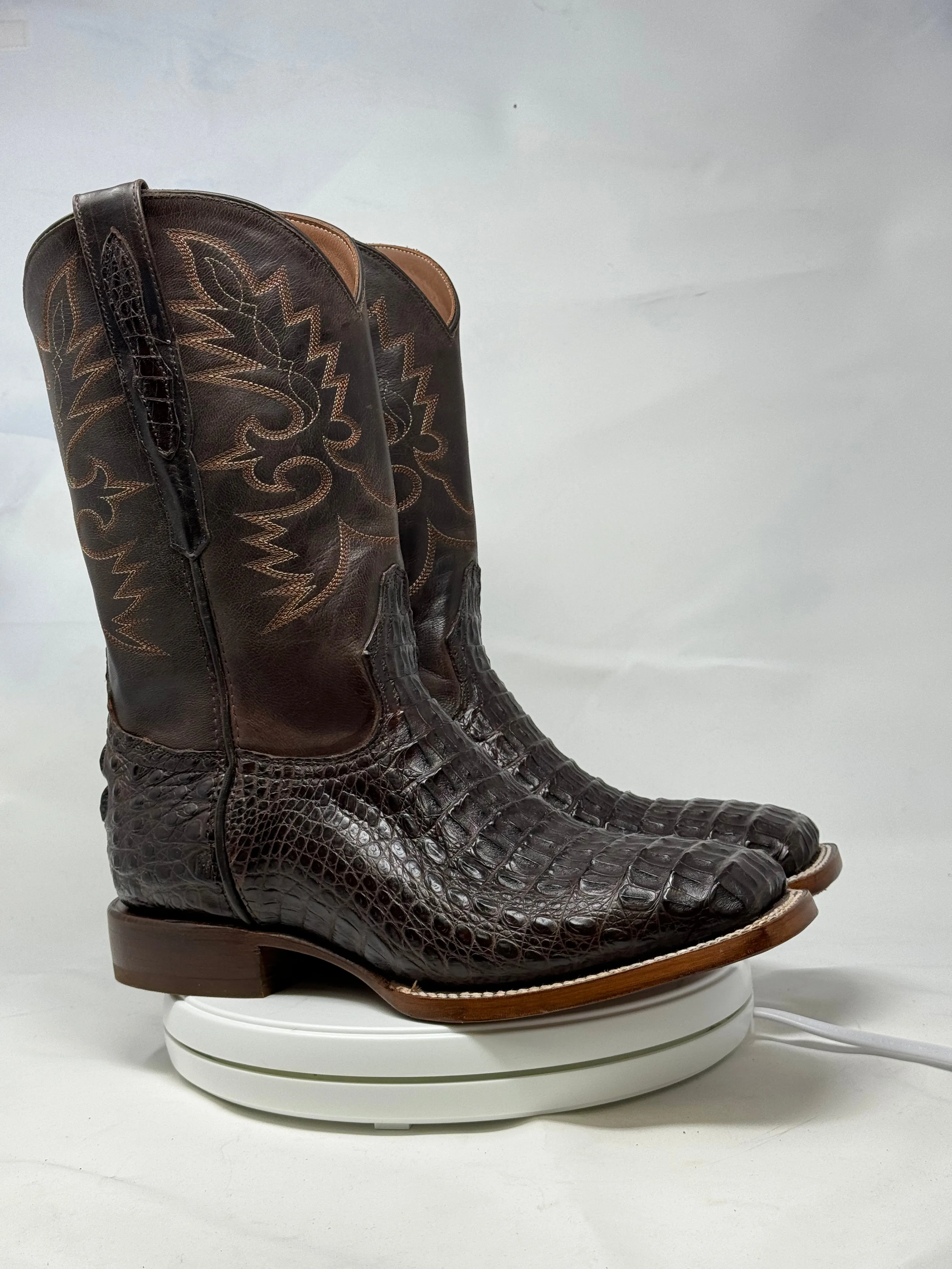 DJ2044 | Don Juan Boots Men's Caiman Back Chocolate H Toe P
