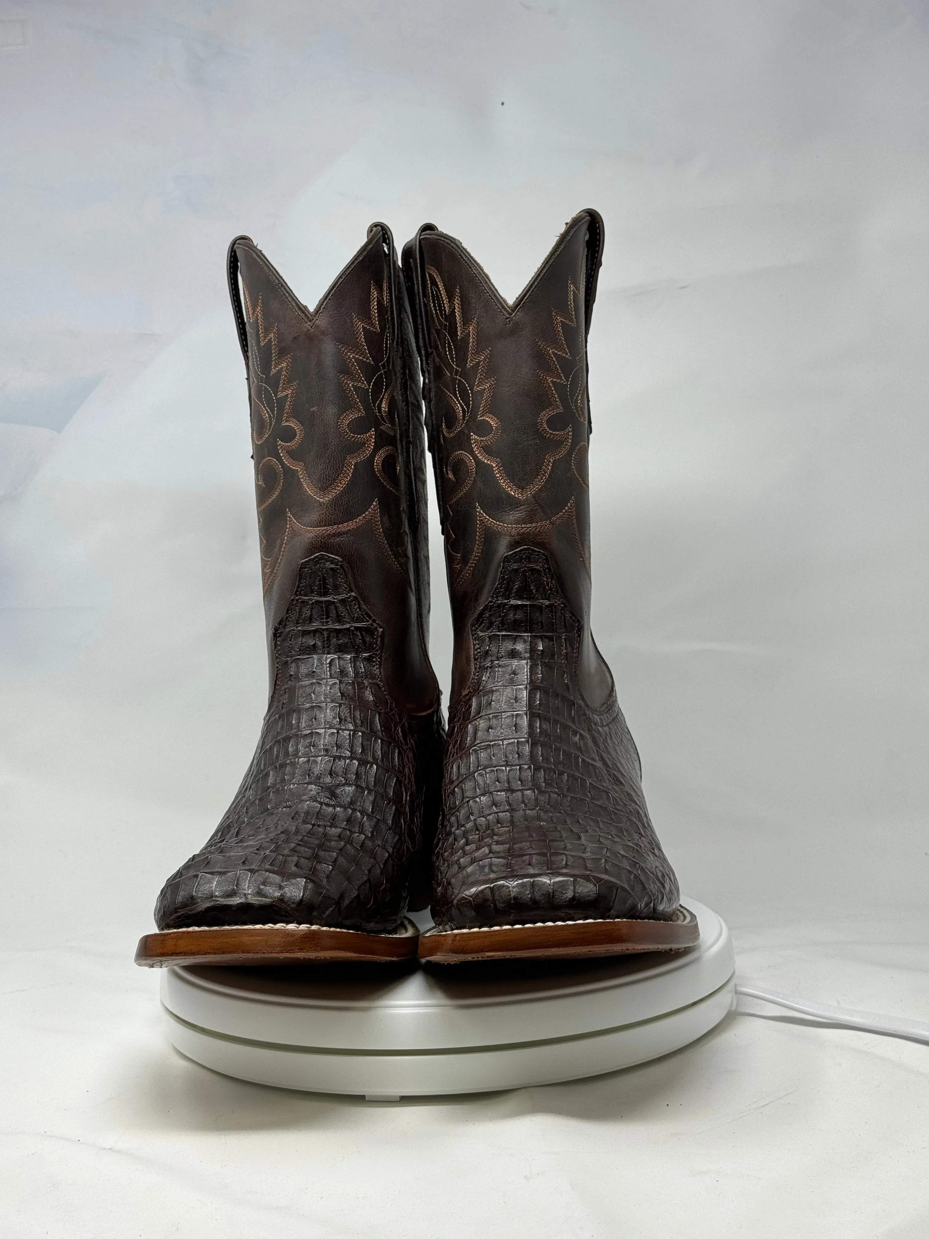 DJ2044 | Don Juan Boots Men's Caiman Back Chocolate H Toe P