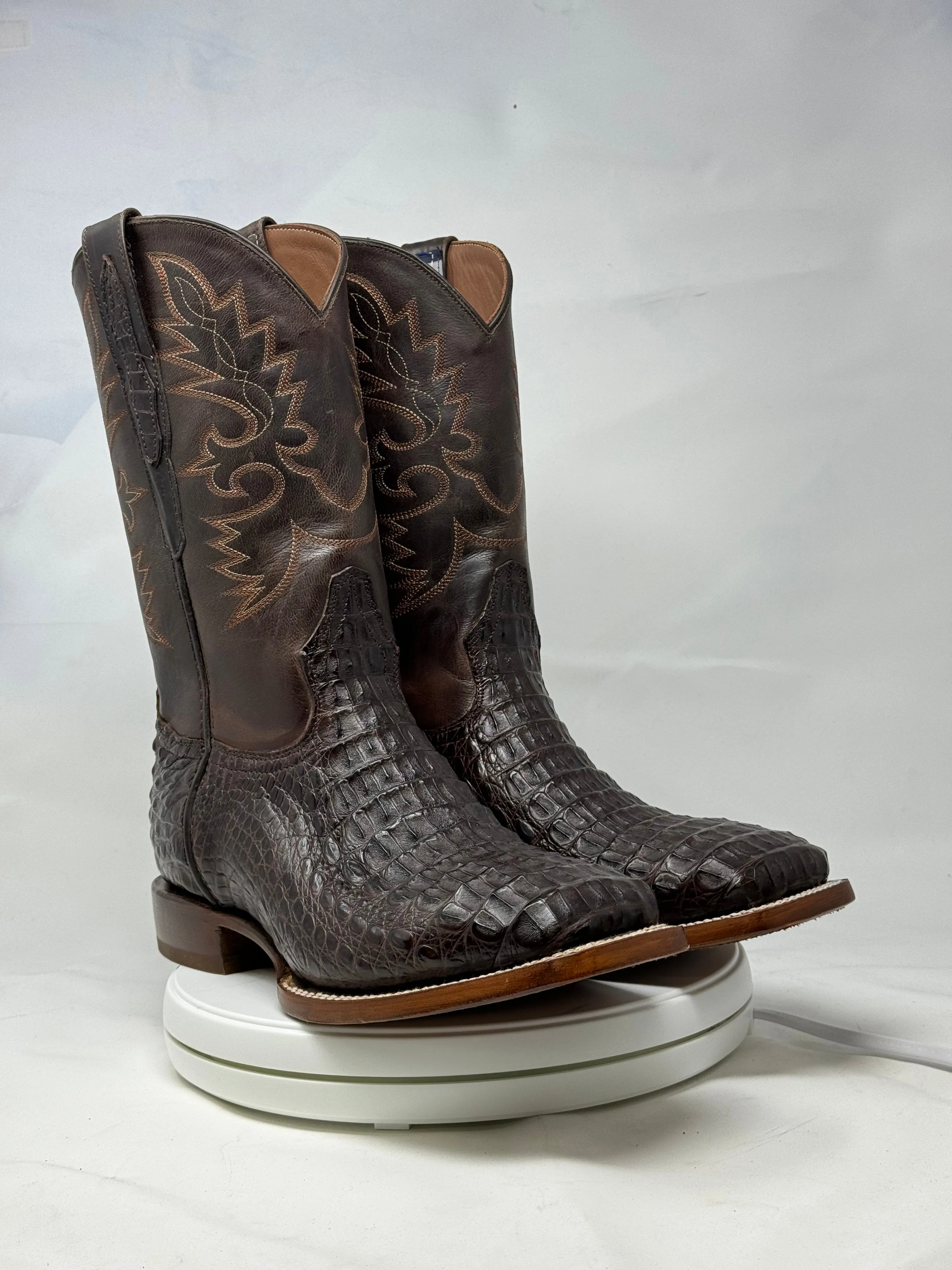DJ2044 | Don Juan Boots Men's Caiman Back Chocolate H Toe P