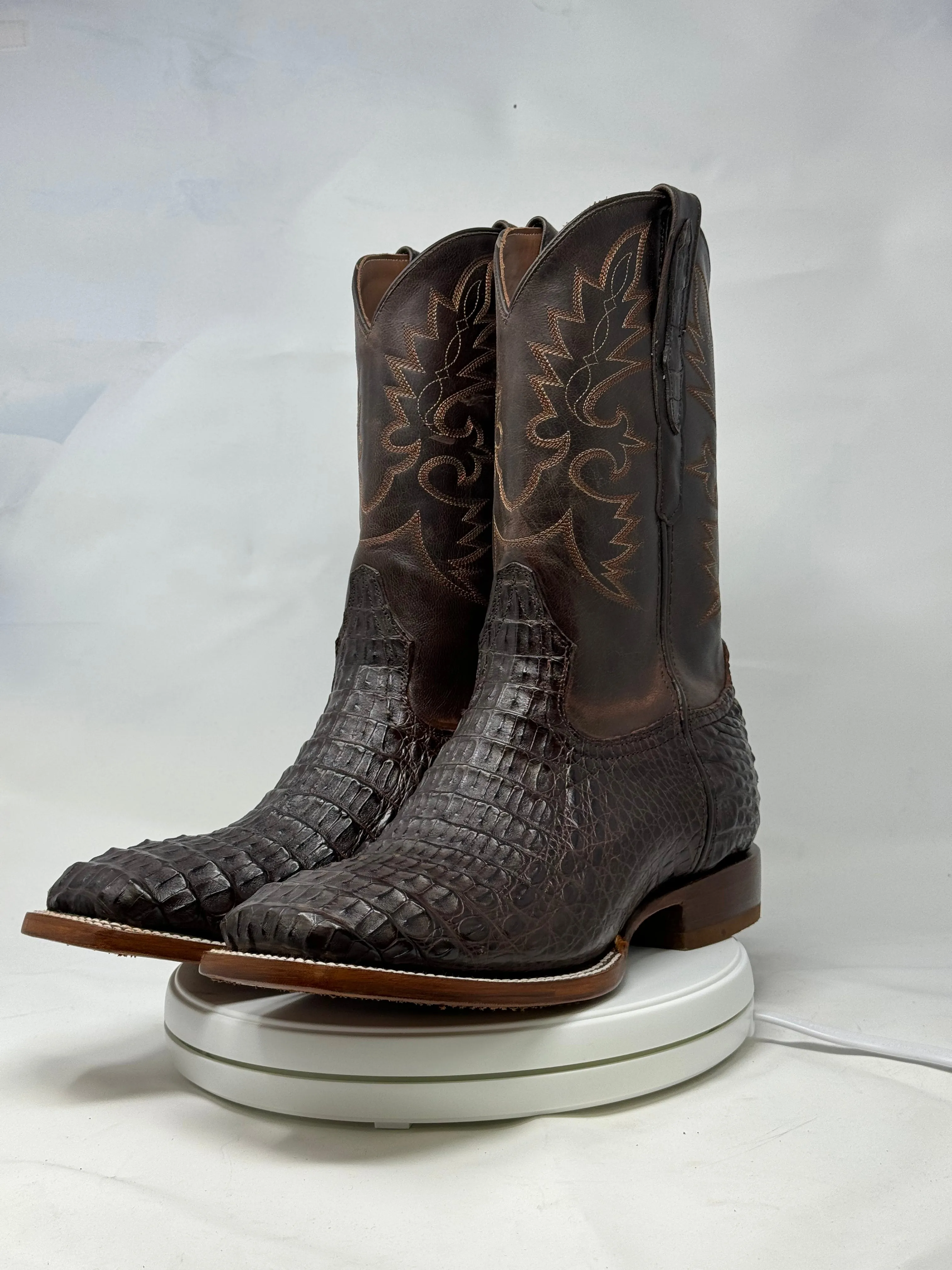 DJ2044 | Don Juan Boots Men's Caiman Back Chocolate H Toe P