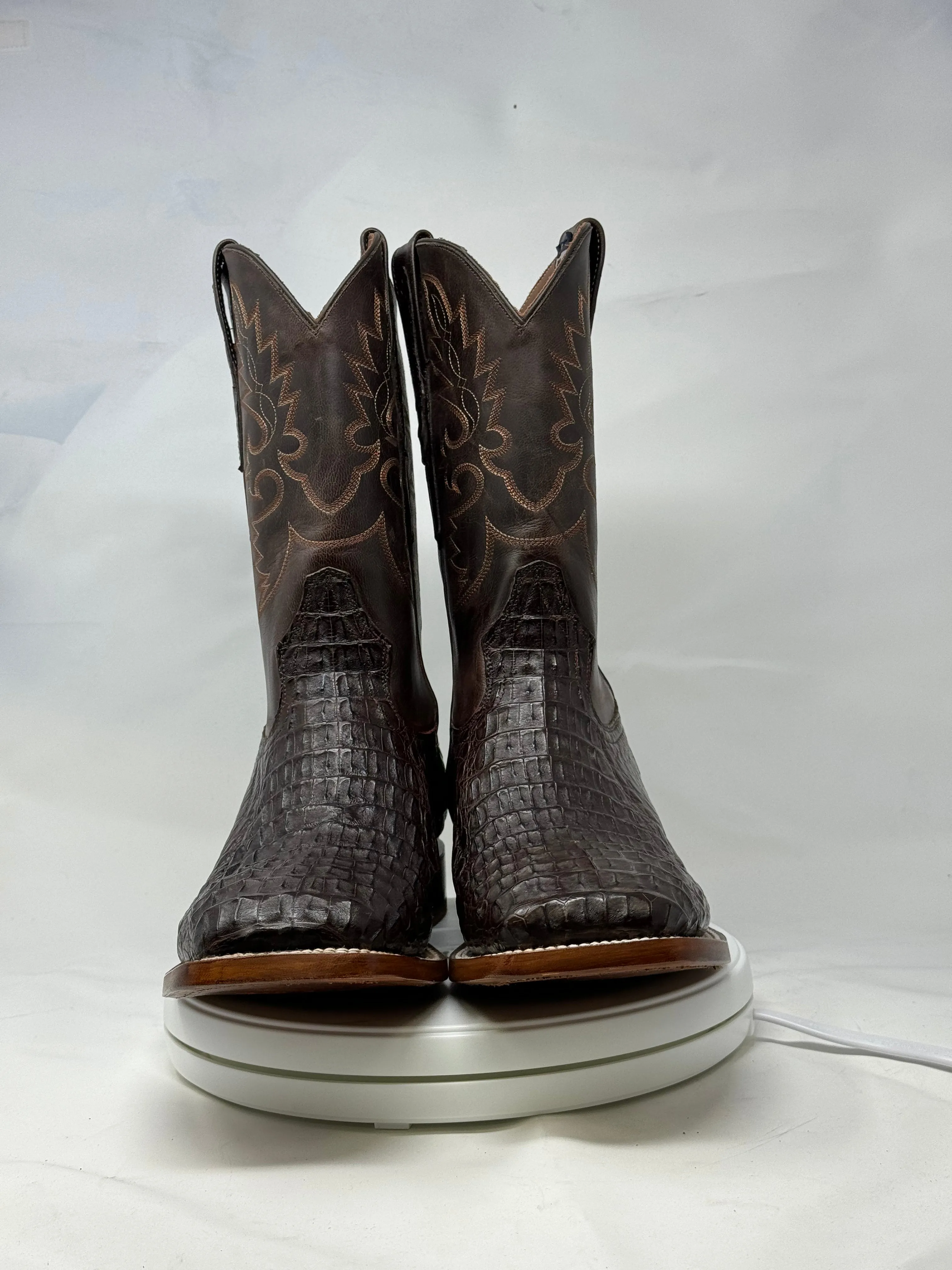 DJ2044 | Don Juan Boots Men's Caiman Back Chocolate H Toe P