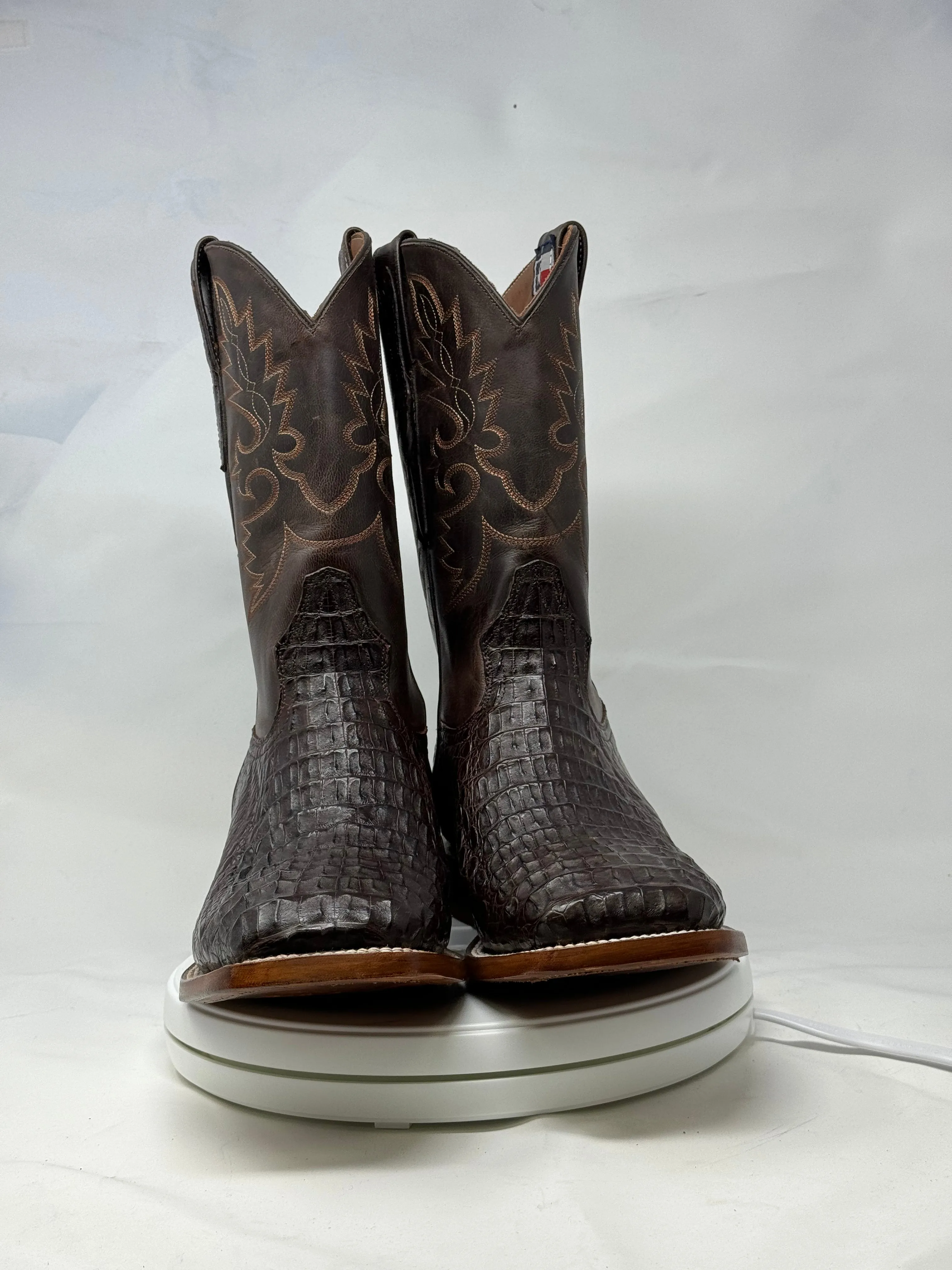 DJ2044 | Don Juan Boots Men's Caiman Back Chocolate H Toe P