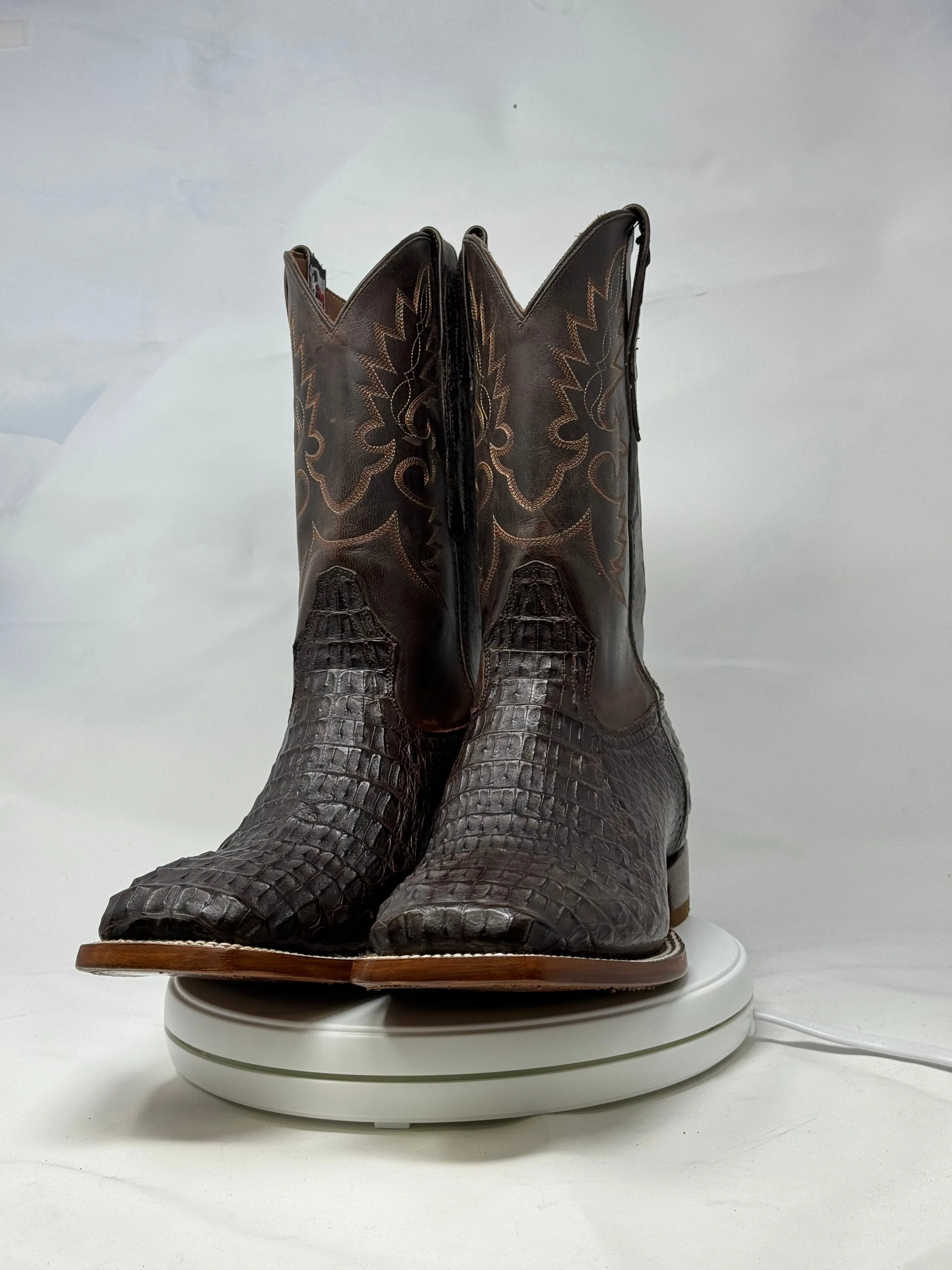 DJ2044 | Don Juan Boots Men's Caiman Back Chocolate H Toe P