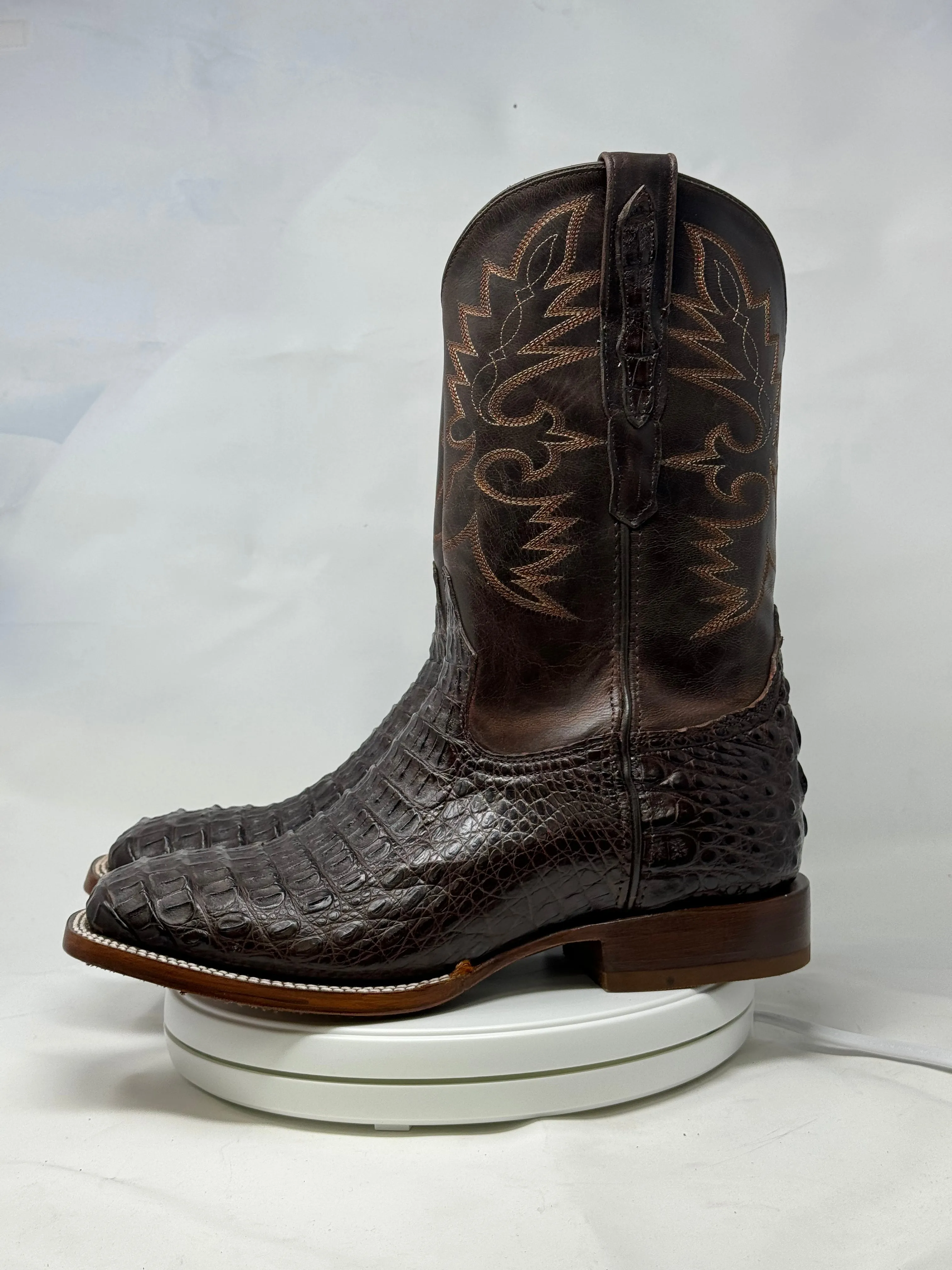 DJ2044 | Don Juan Boots Men's Caiman Back Chocolate H Toe P