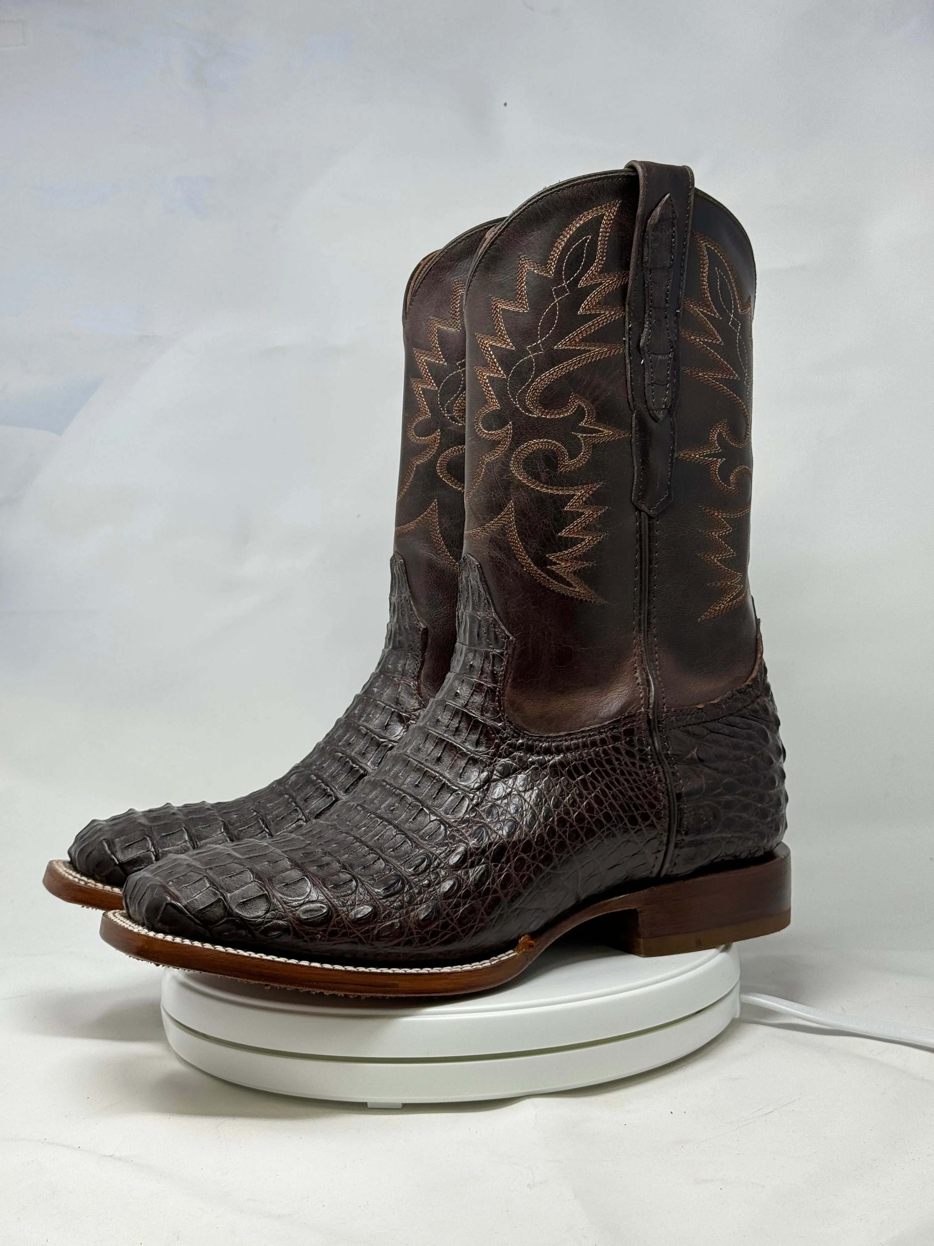 DJ2044 | Don Juan Boots Men's Caiman Back Chocolate H Toe P