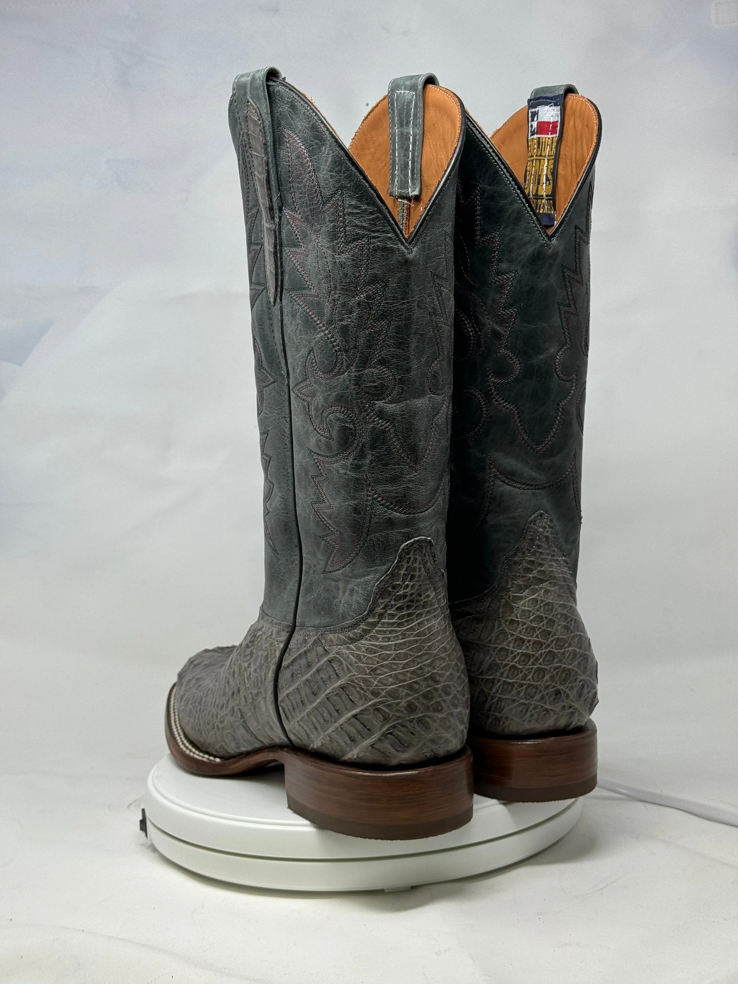 DJ2058 | Don Juan Boots Men's Caiman Hornback Dark Grey H Toe P