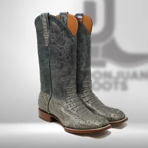DJ2058 | Don Juan Boots Men's Caiman Hornback Dark Grey H Toe P