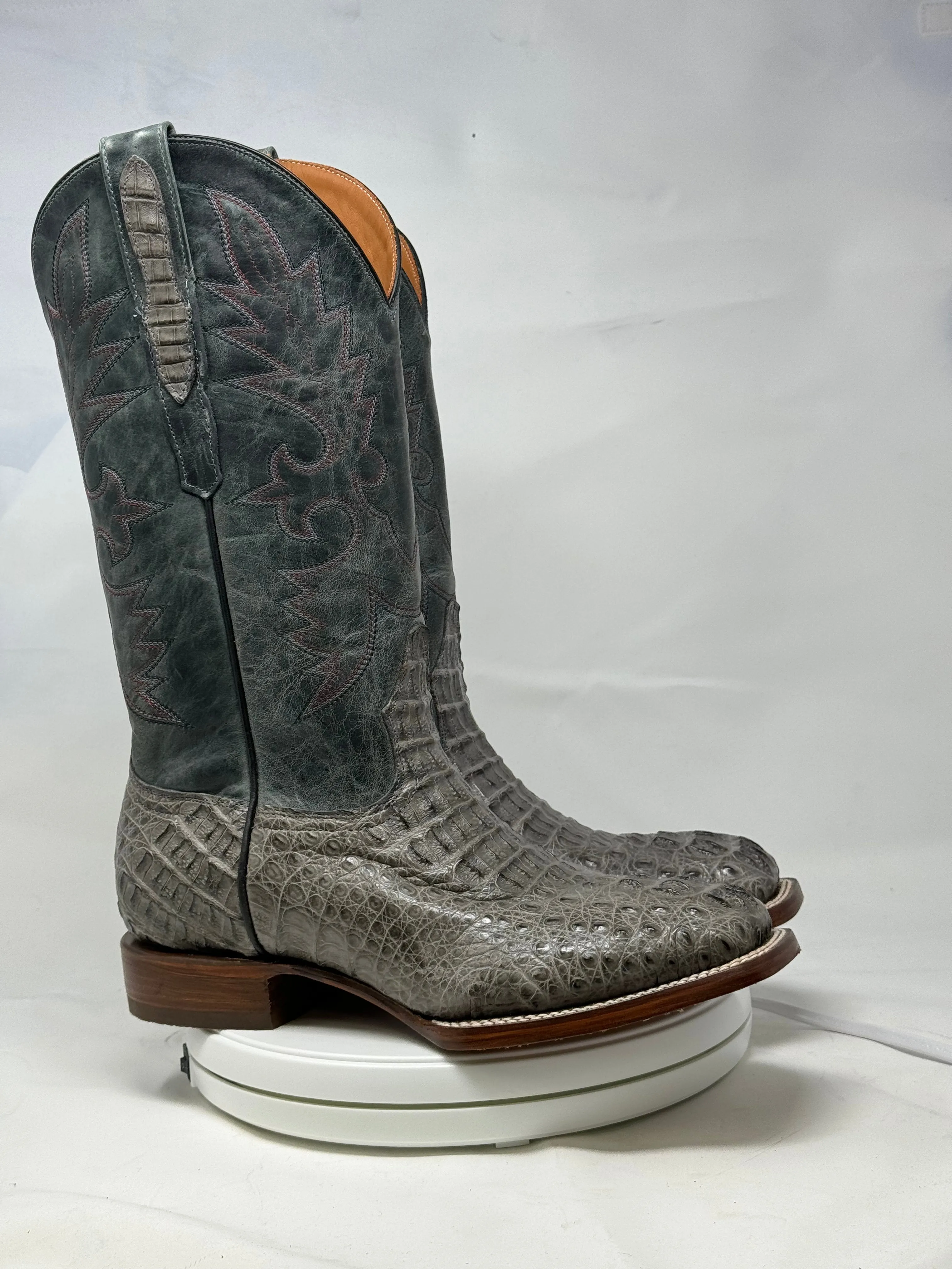 DJ2058 | Don Juan Boots Men's Caiman Hornback Dark Grey H Toe P
