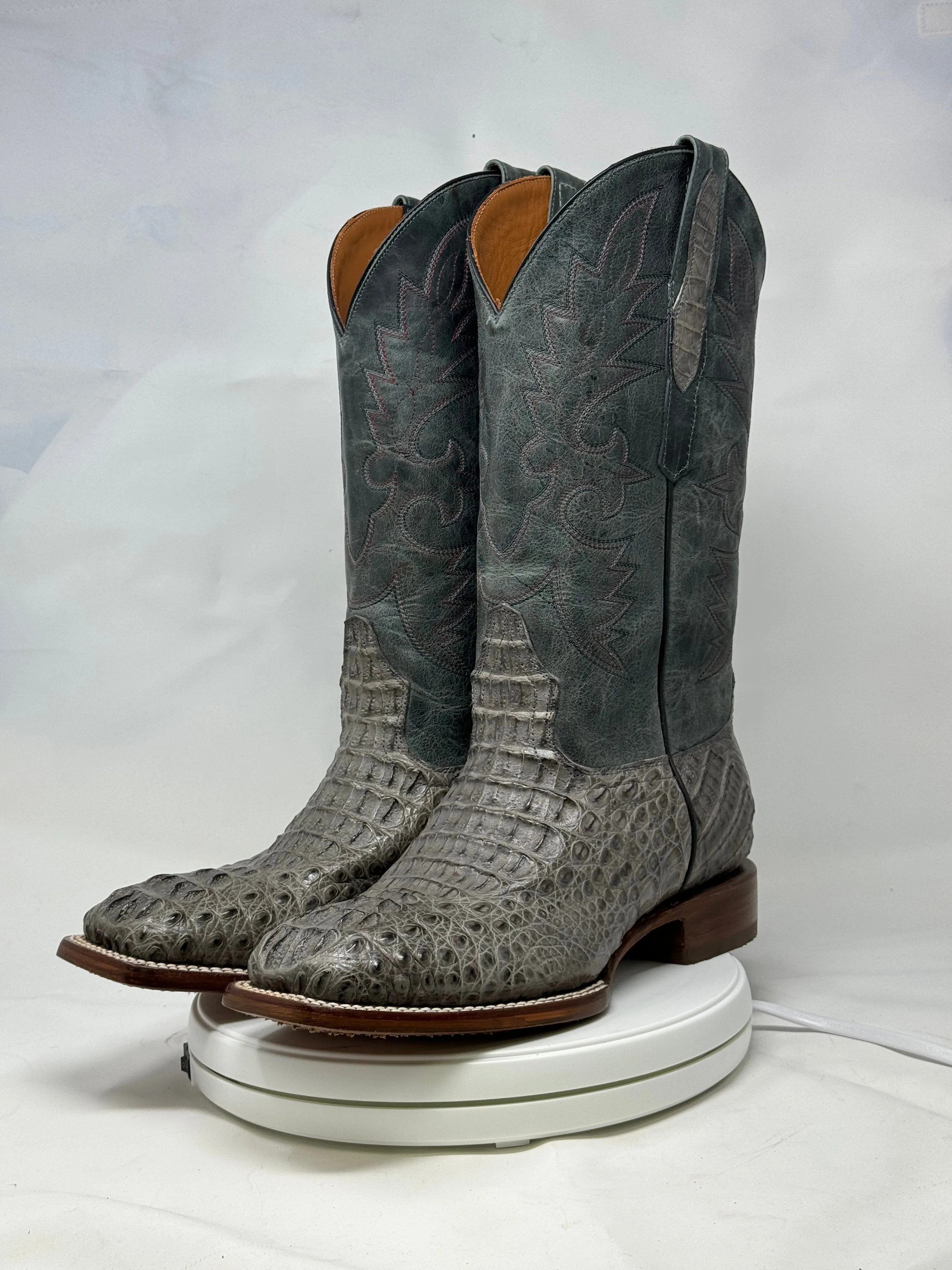 DJ2058 | Don Juan Boots Men's Caiman Hornback Dark Grey H Toe P