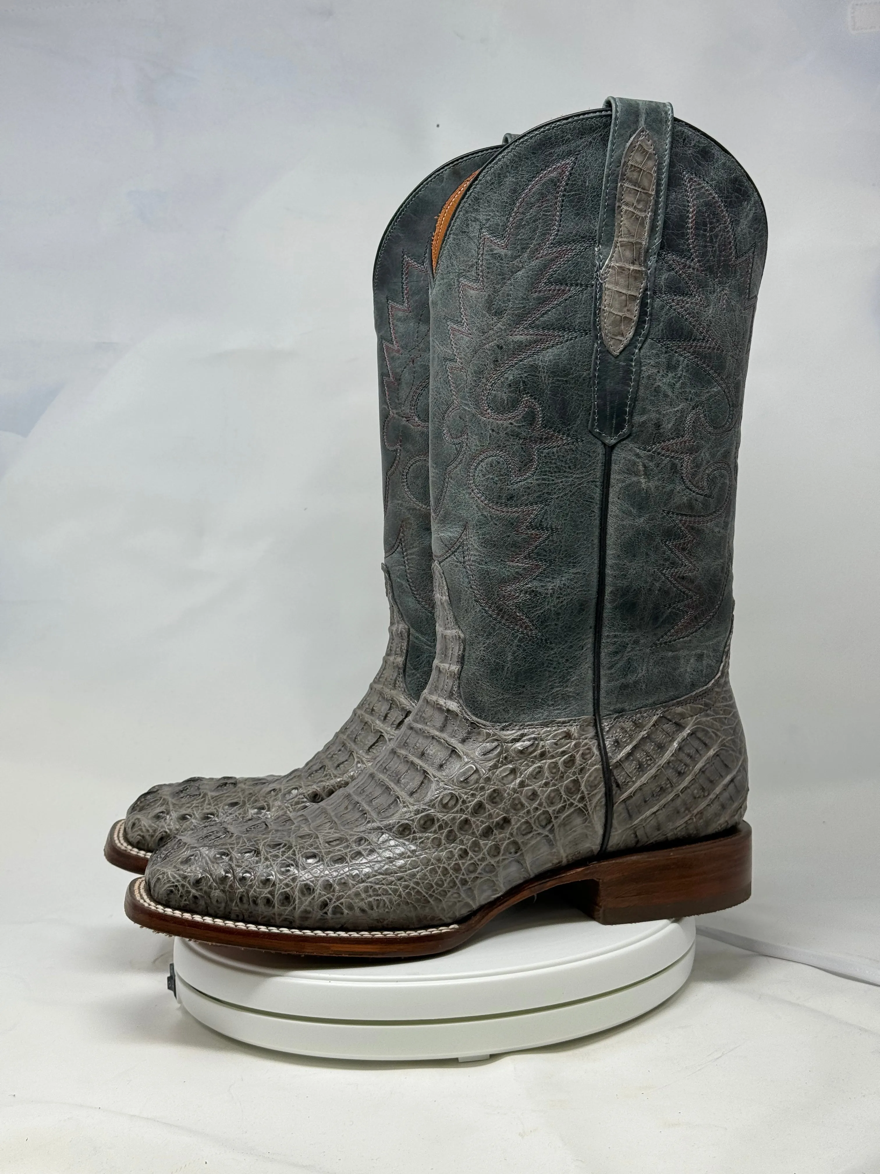 DJ2058 | Don Juan Boots Men's Caiman Hornback Dark Grey H Toe P