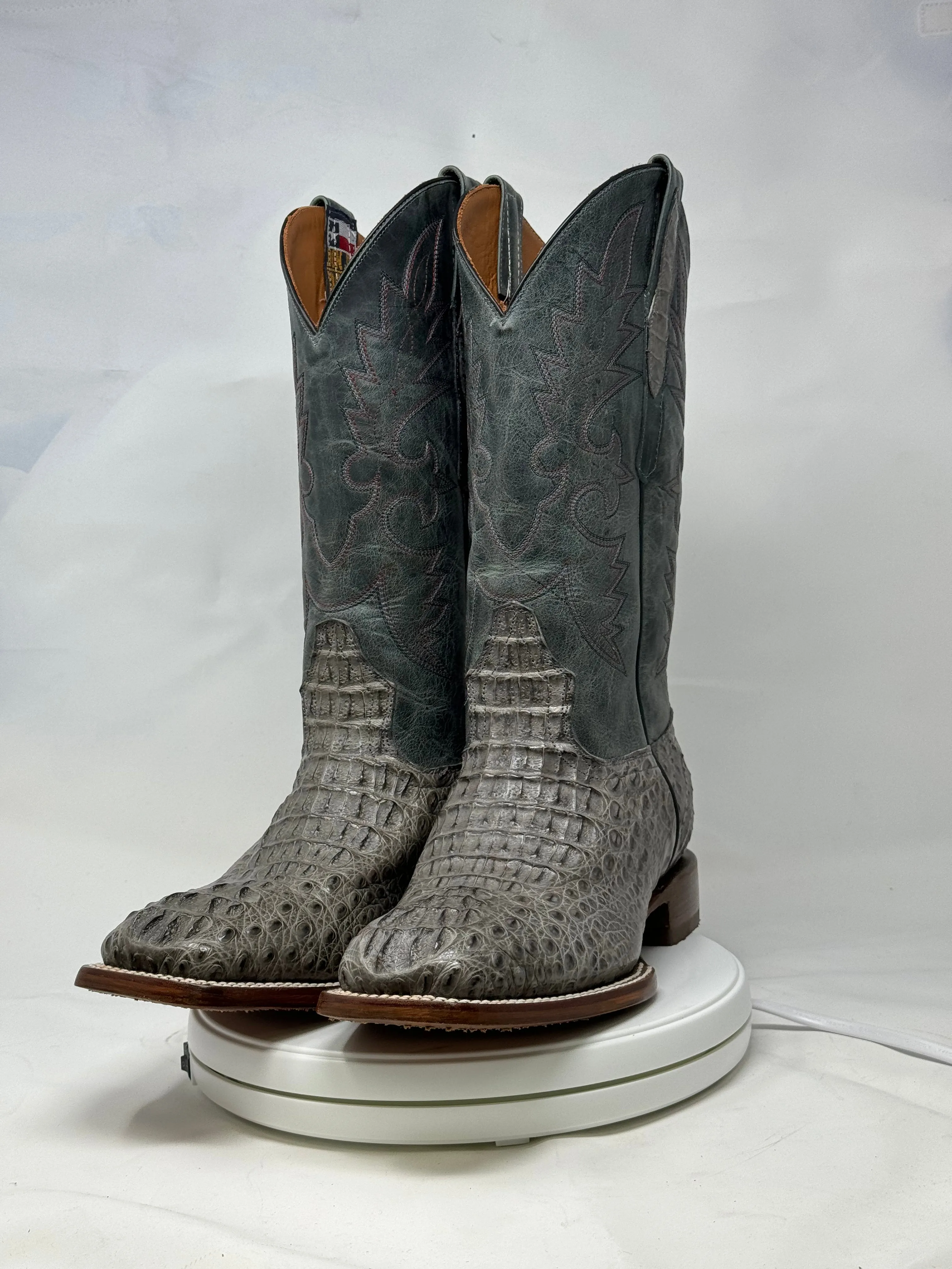 DJ2058 | Don Juan Boots Men's Caiman Hornback Dark Grey H Toe P