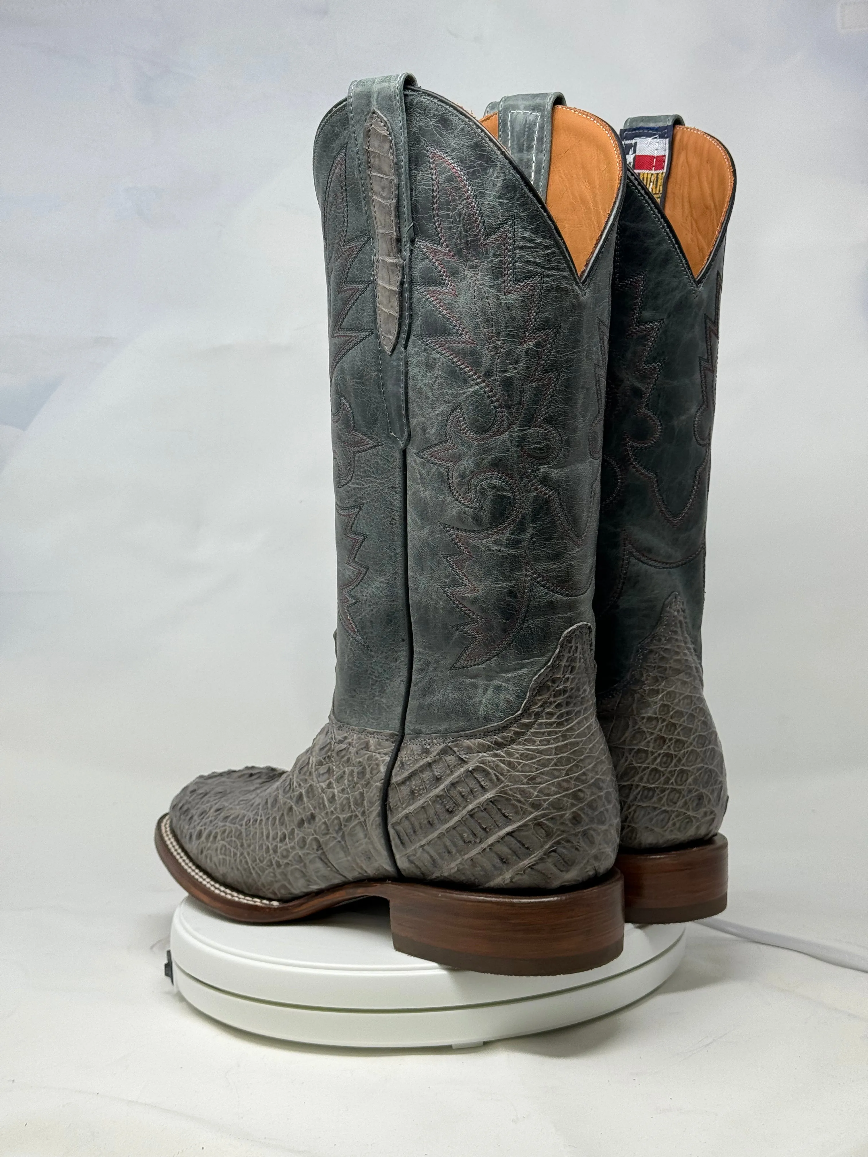 DJ2058 | Don Juan Boots Men's Caiman Hornback Dark Grey H Toe P