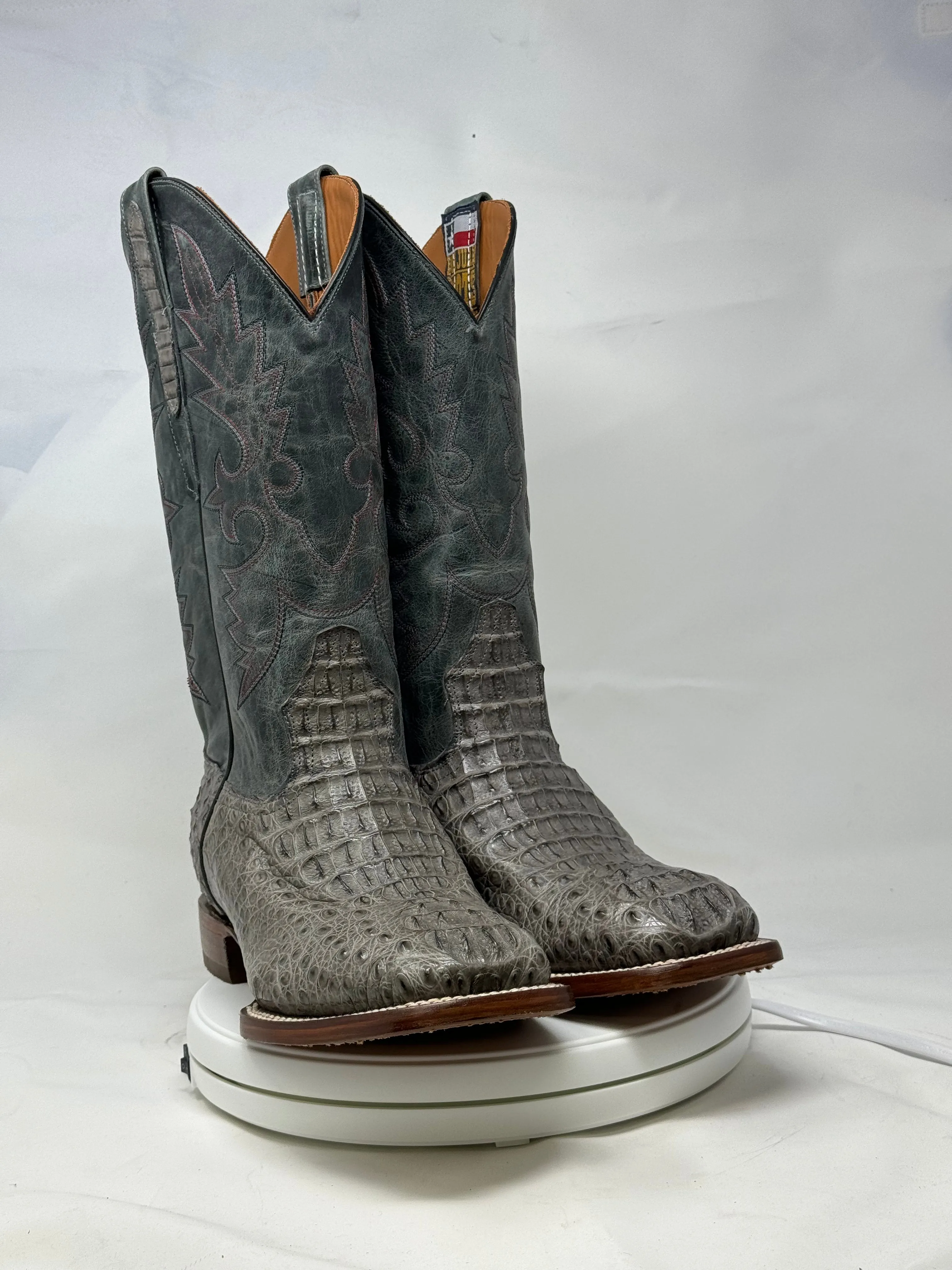 DJ2058 | Don Juan Boots Men's Caiman Hornback Dark Grey H Toe P