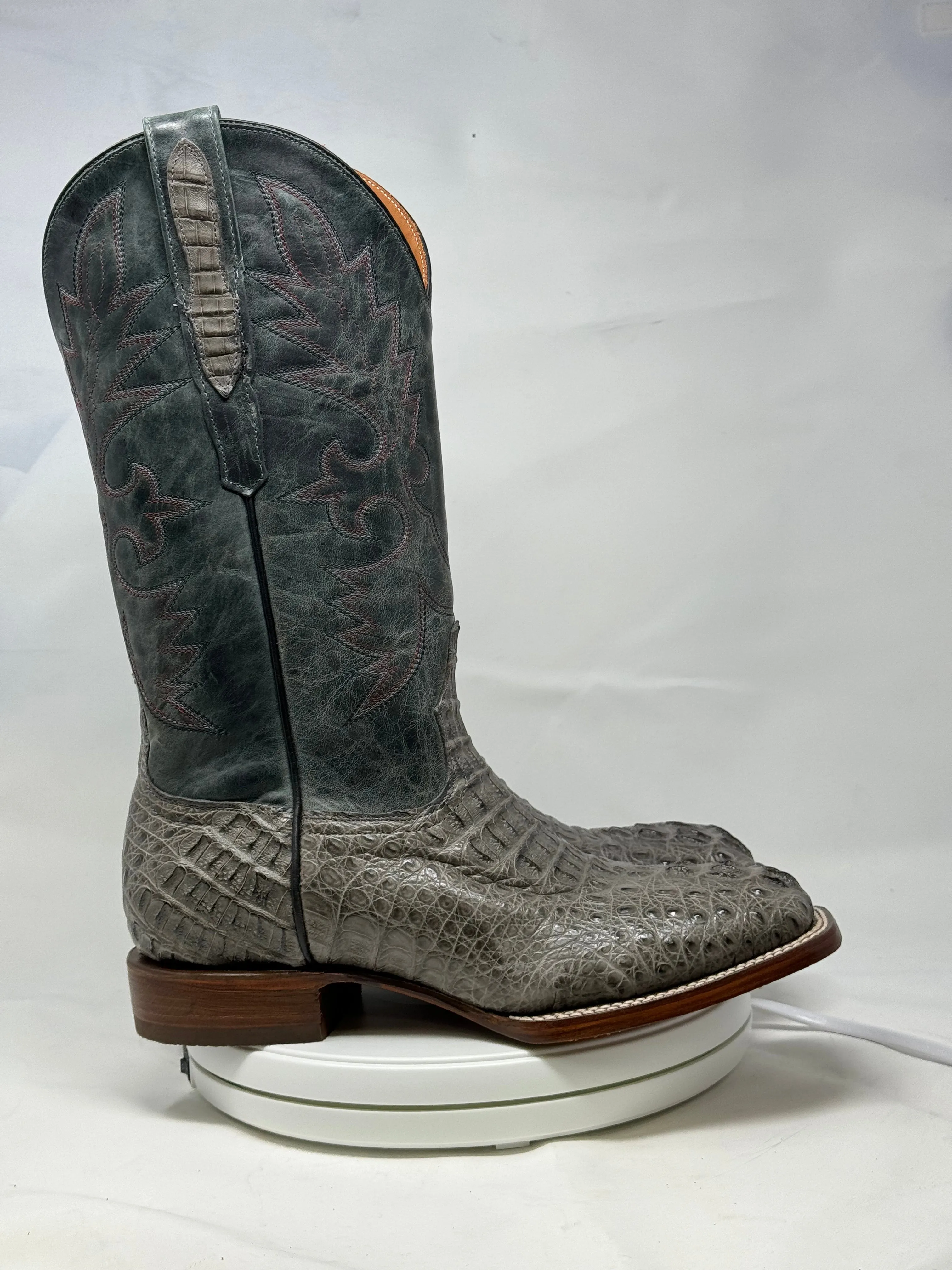 DJ2058 | Don Juan Boots Men's Caiman Hornback Dark Grey H Toe P