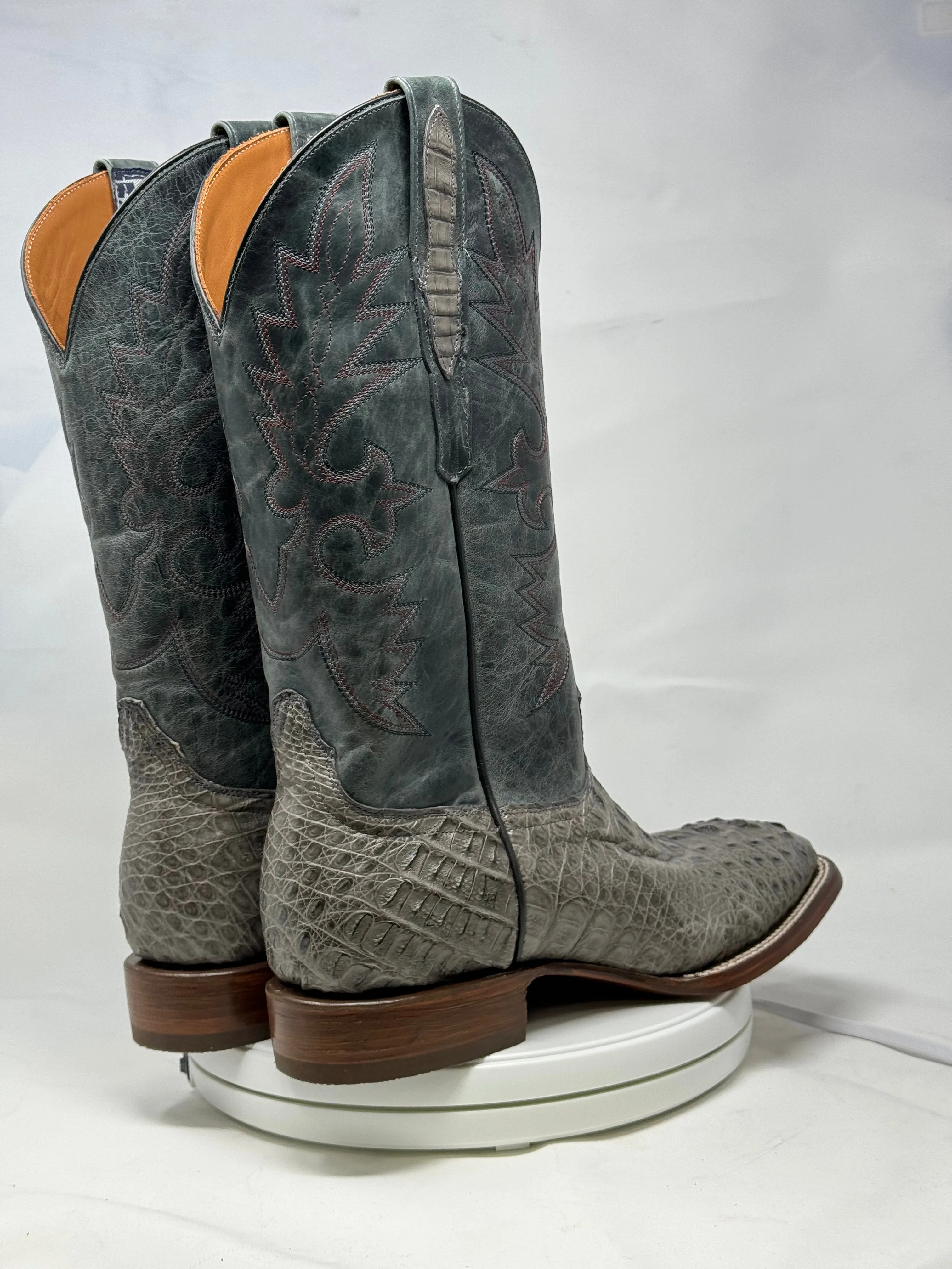 DJ2058 | Don Juan Boots Men's Caiman Hornback Dark Grey H Toe P