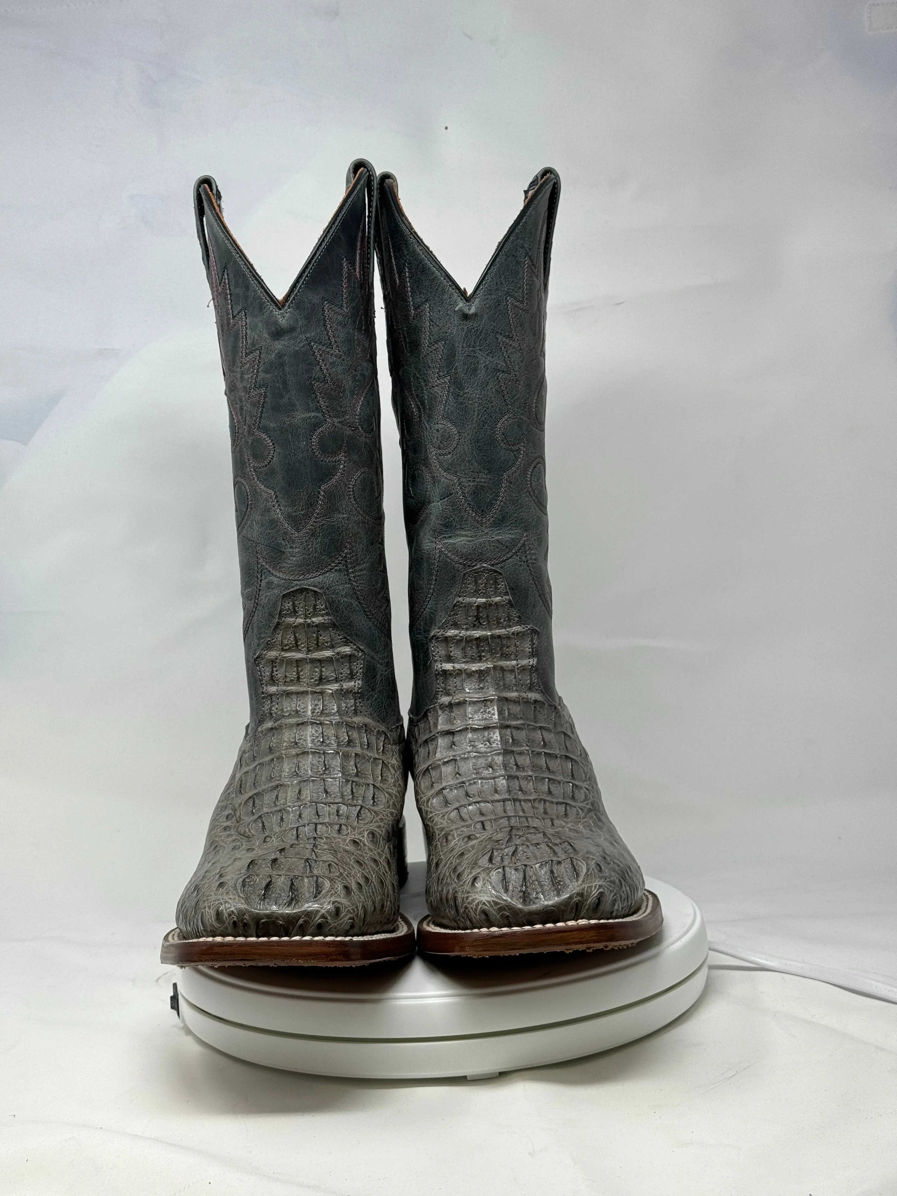 DJ2058 | Don Juan Boots Men's Caiman Hornback Dark Grey H Toe P