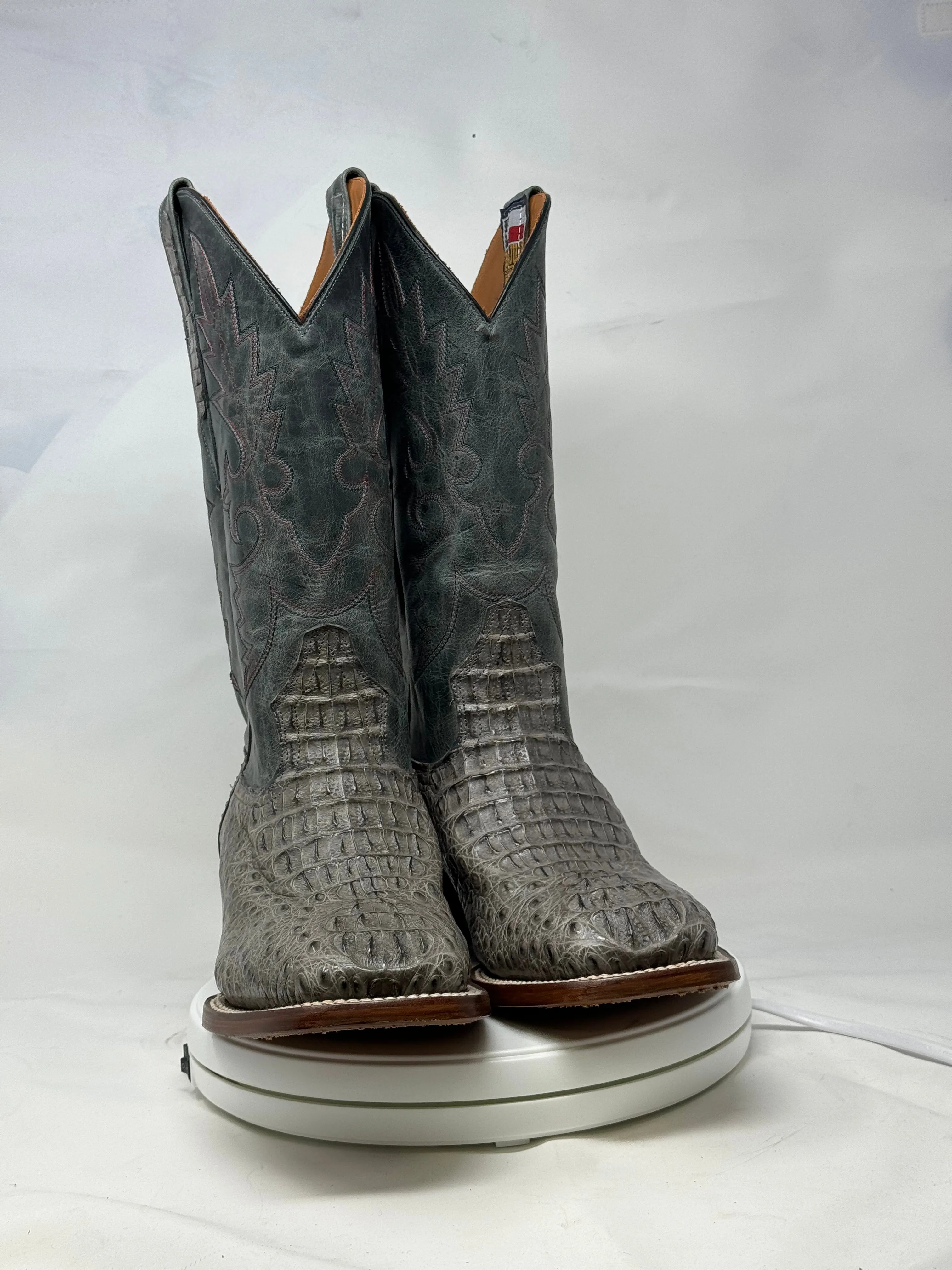 DJ2058 | Don Juan Boots Men's Caiman Hornback Dark Grey H Toe P