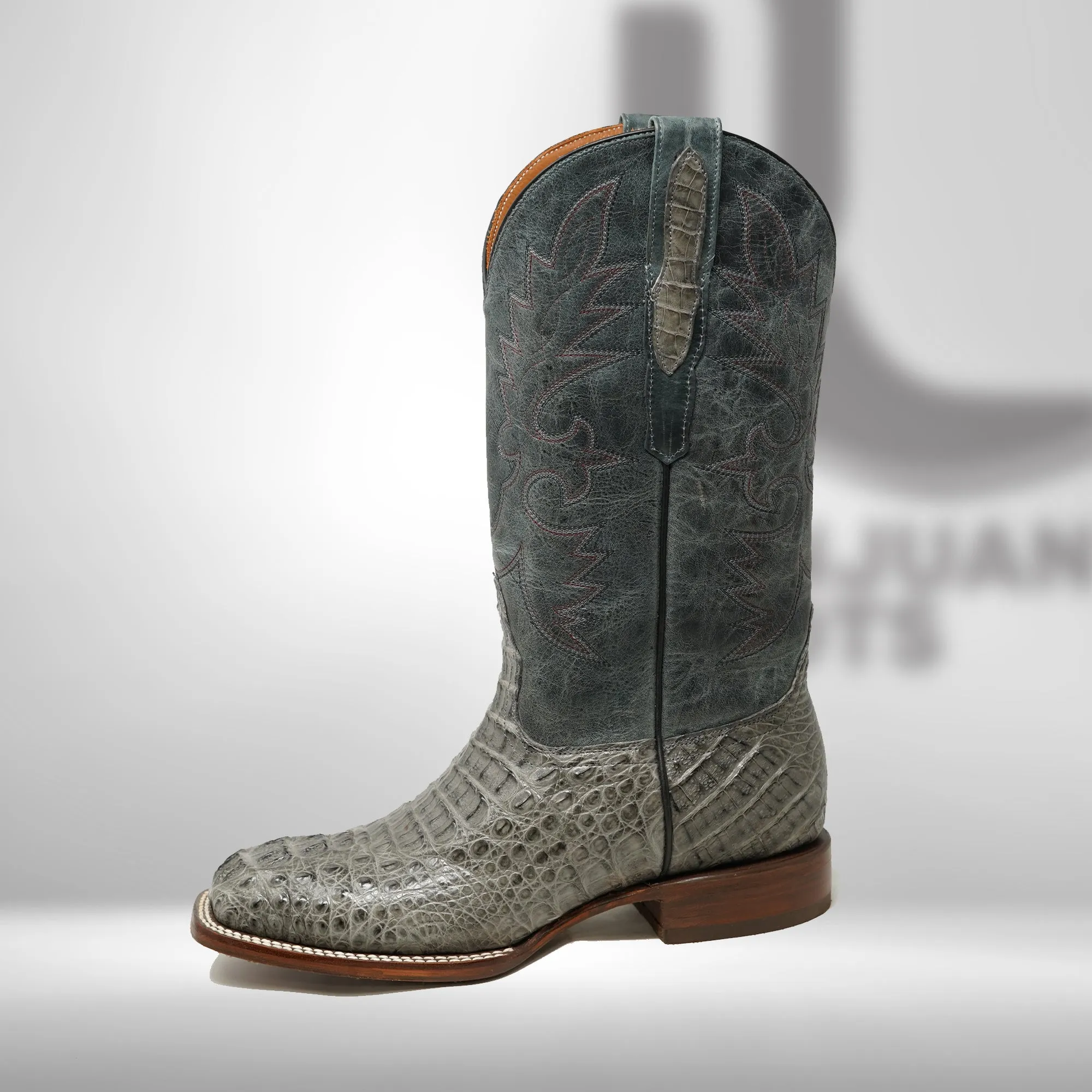 DJ2058 | Don Juan Boots Men's Caiman Hornback Dark Grey H Toe P