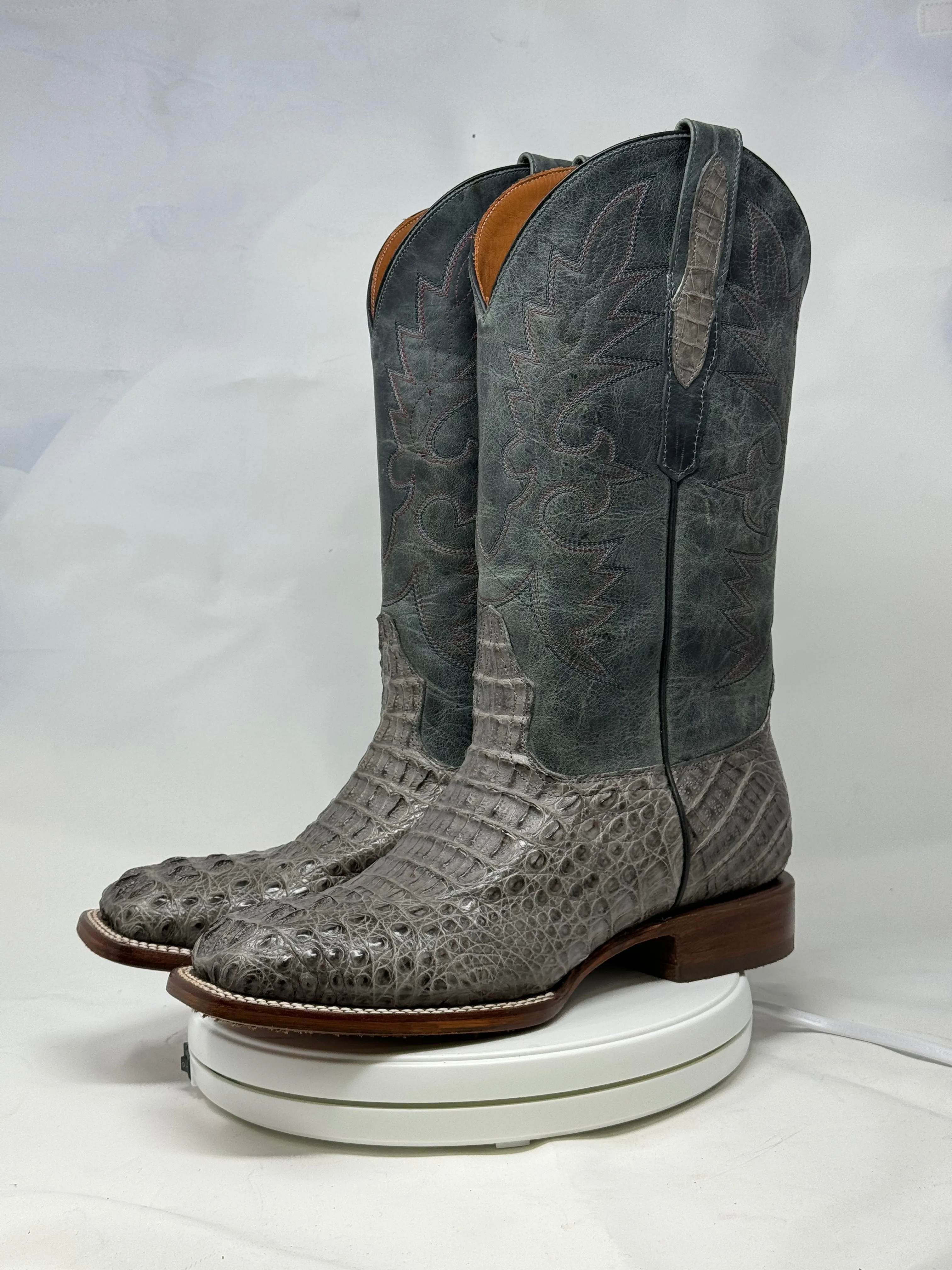 DJ2058 | Don Juan Boots Men's Caiman Hornback Dark Grey H Toe P