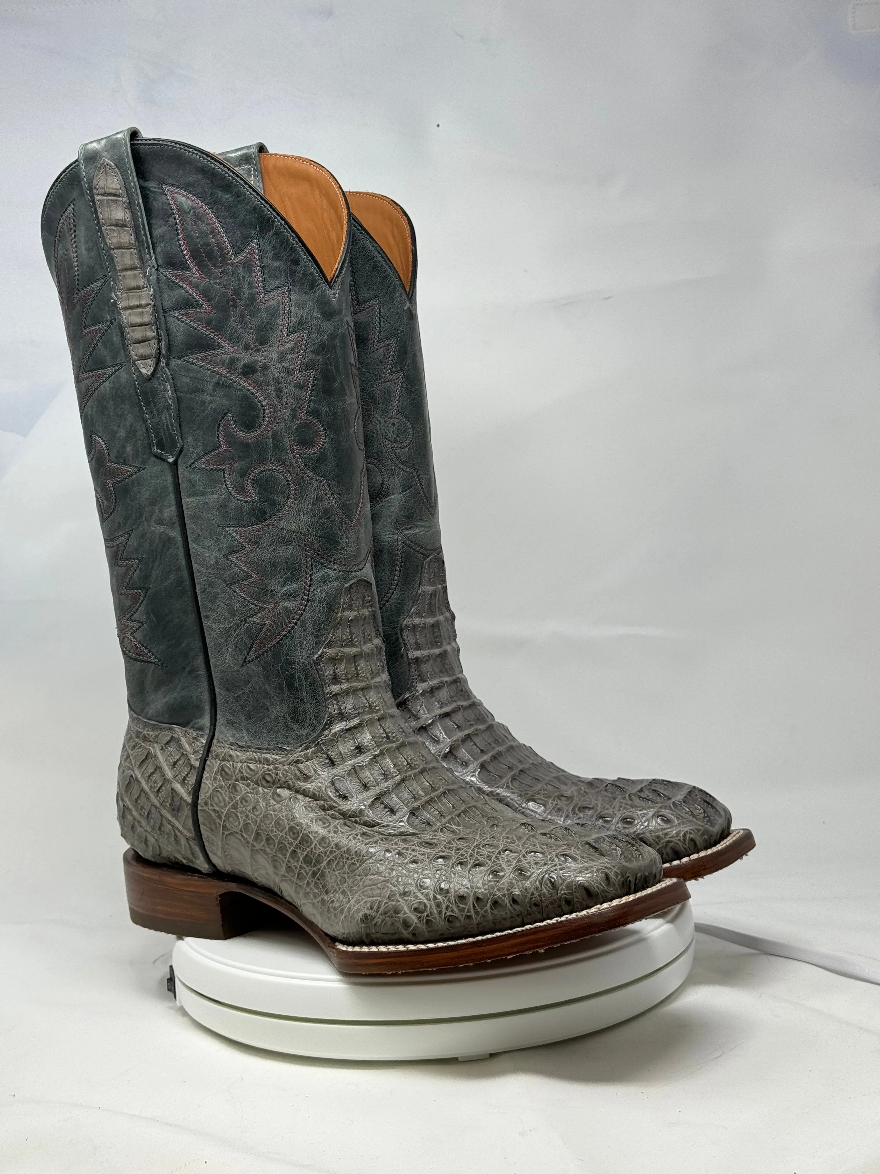 DJ2058 | Don Juan Boots Men's Caiman Hornback Dark Grey H Toe P