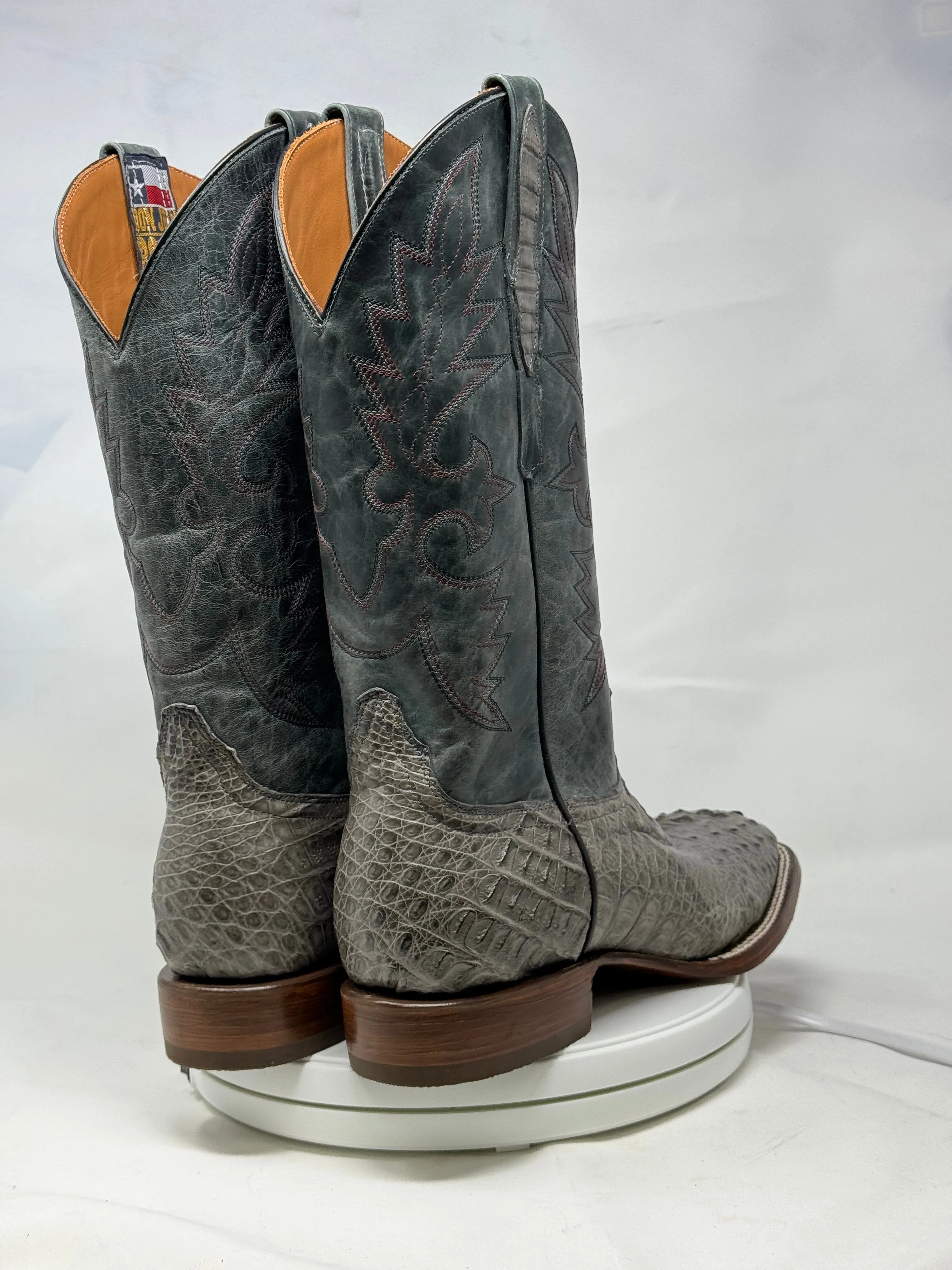 DJ2058 | Don Juan Boots Men's Caiman Hornback Dark Grey H Toe P