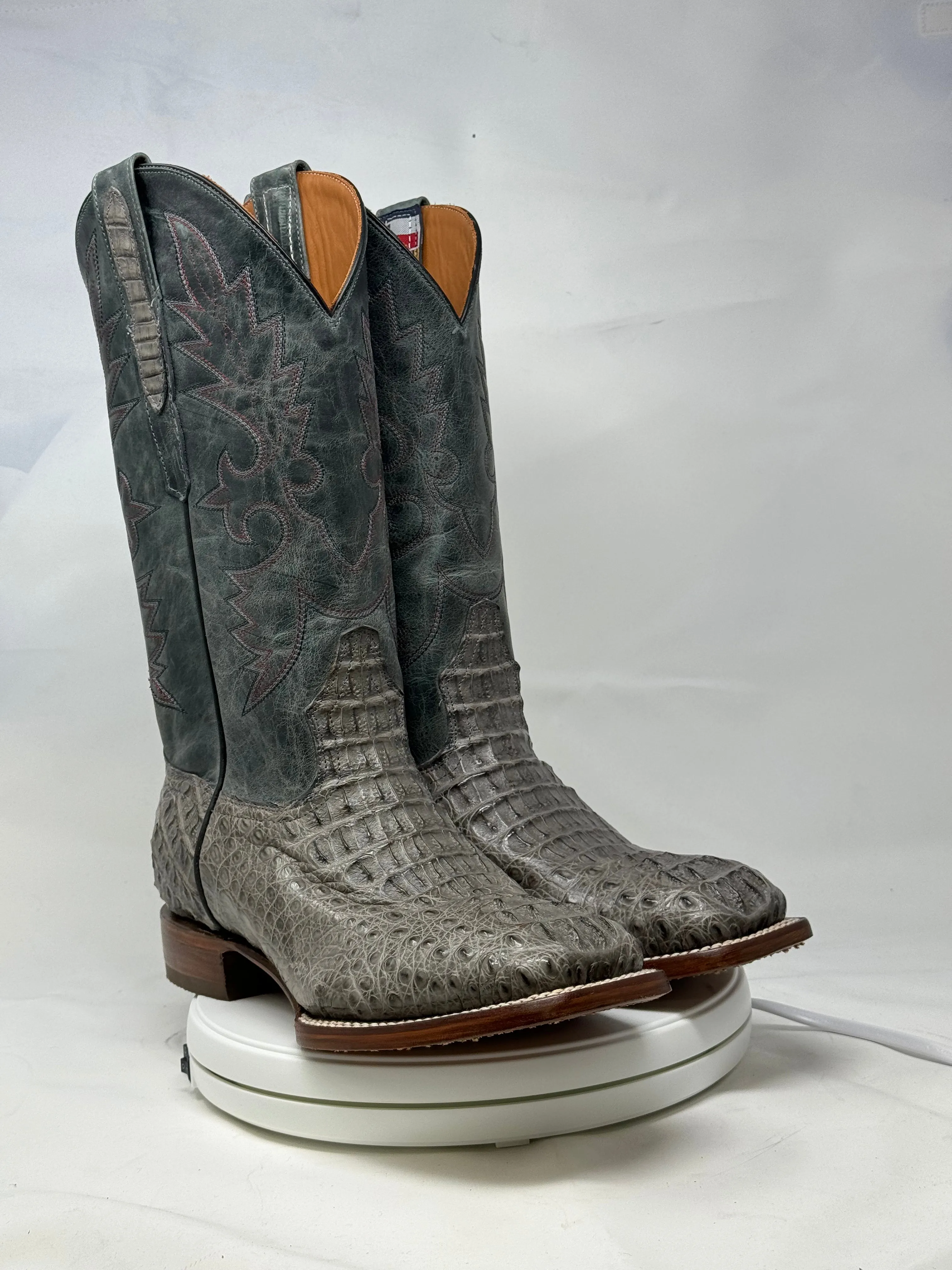 DJ2058 | Don Juan Boots Men's Caiman Hornback Dark Grey H Toe P