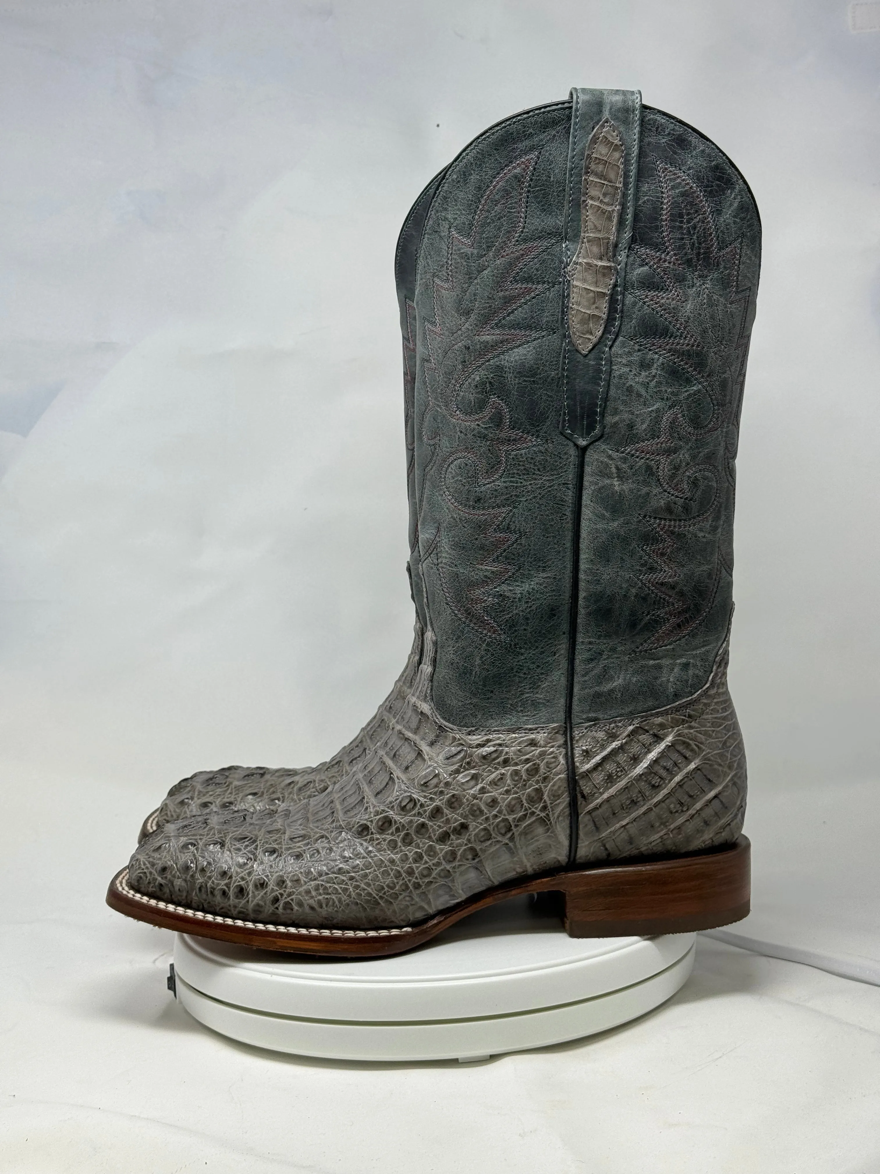 DJ2058 | Don Juan Boots Men's Caiman Hornback Dark Grey H Toe P